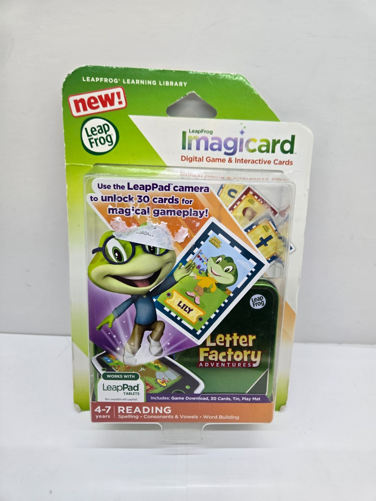 LeapFrog Imagicard Letter Factory Adventures Game Works W/LeapPad Tablets NEW