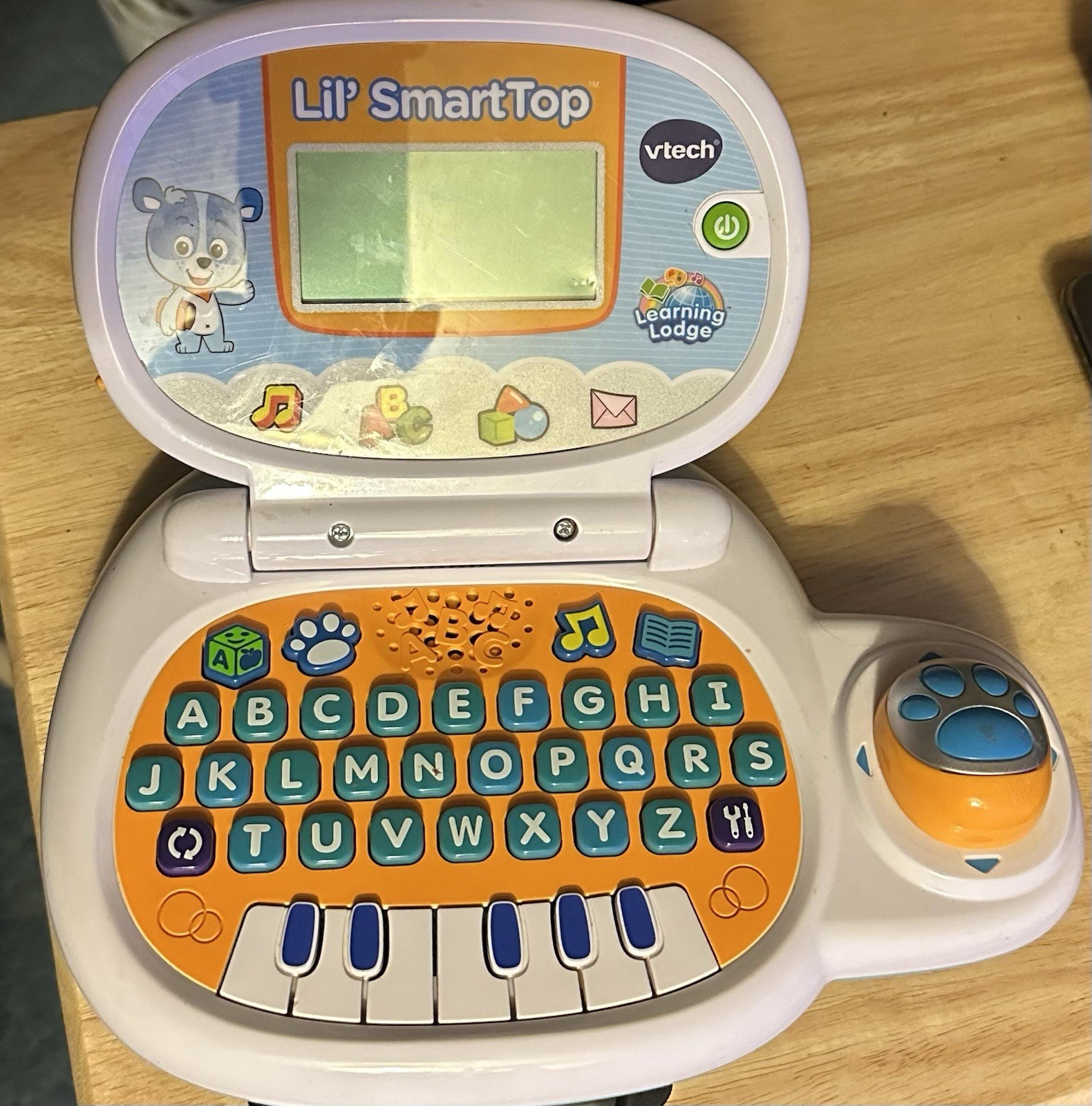 Vtech Laptop Preschool Learning System Orange White Tested & Works!