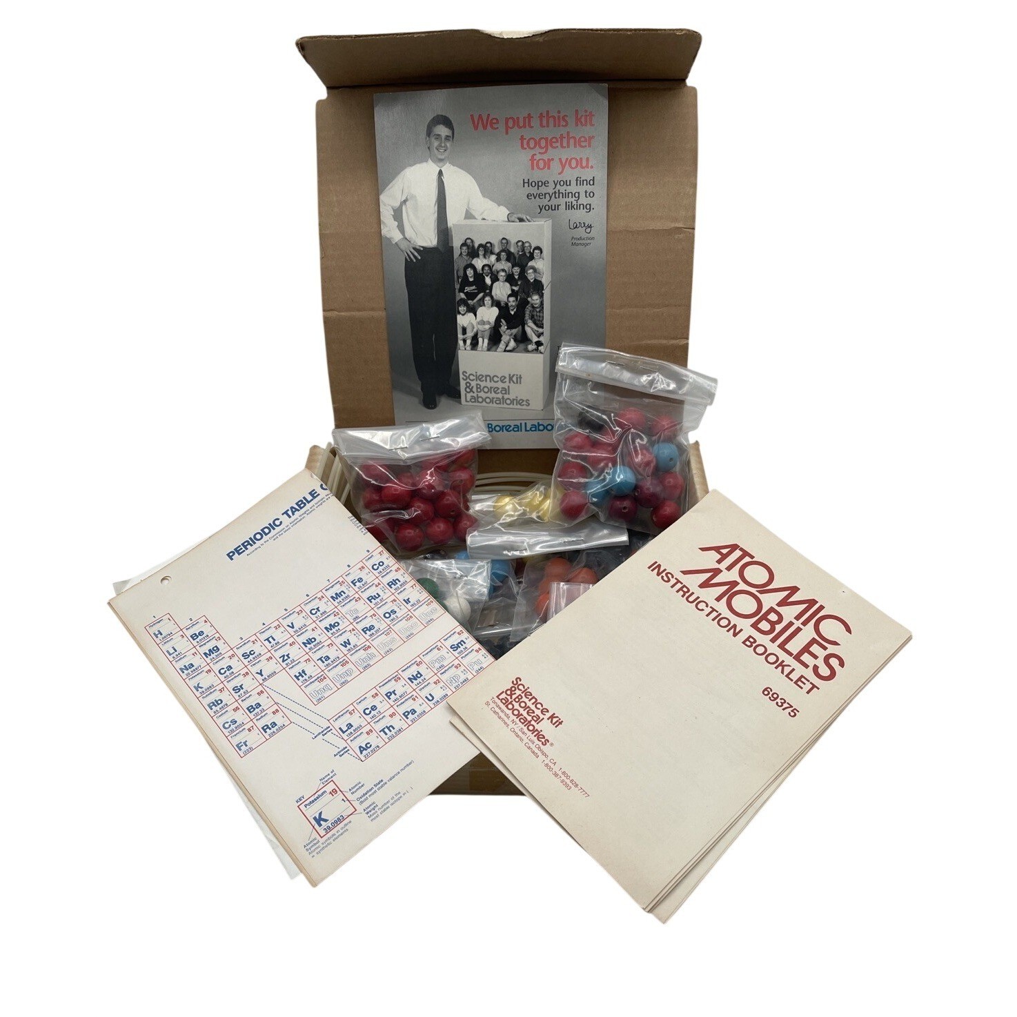 Vintage Science Kit Boreal Laboratories Atomic Mobiles 69375 Chemistry Model Set