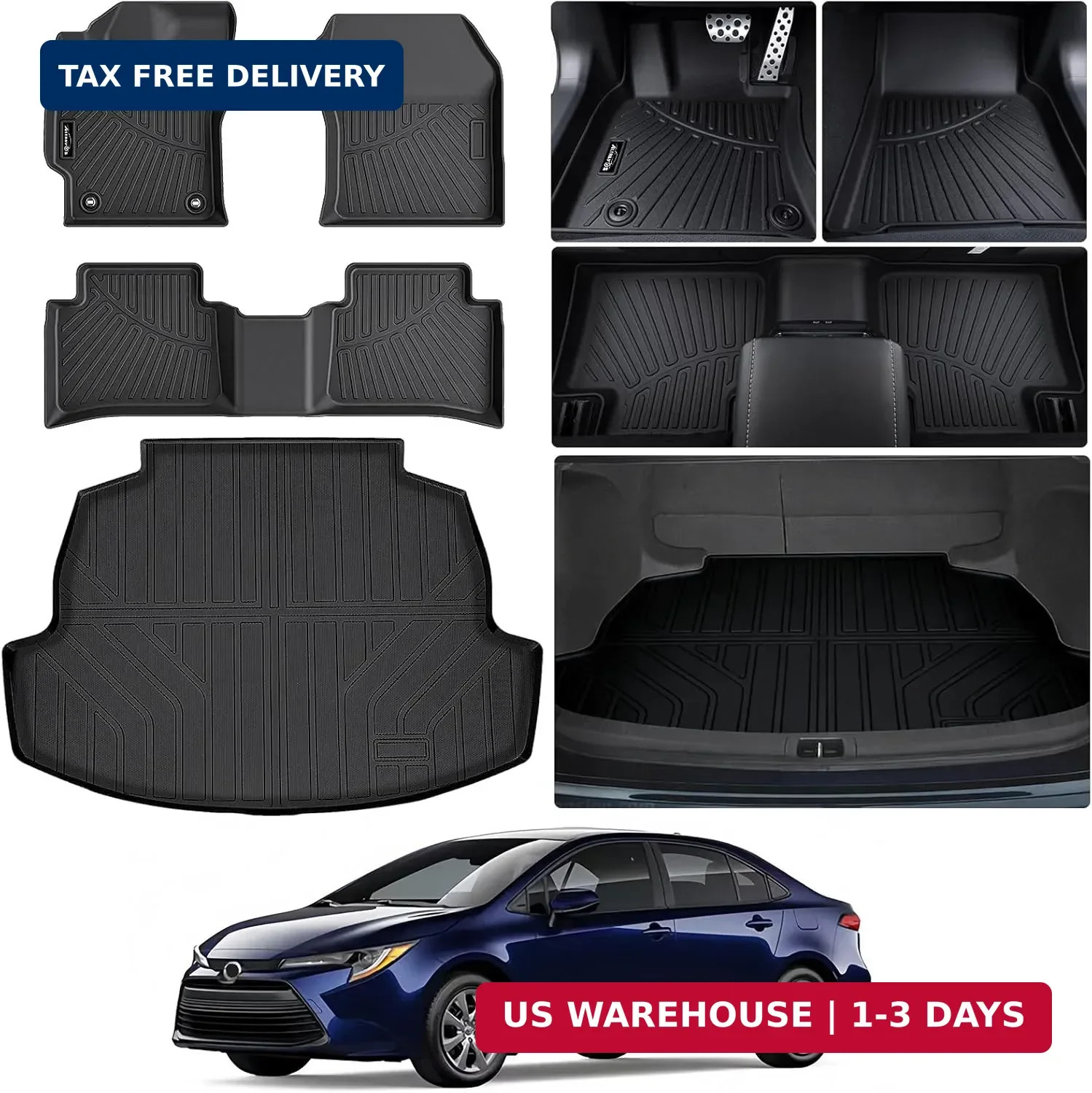Floor Mats for 2020-2024 2025 2026 Toyota Corolla Sedan (Not Fit for Hatchback a