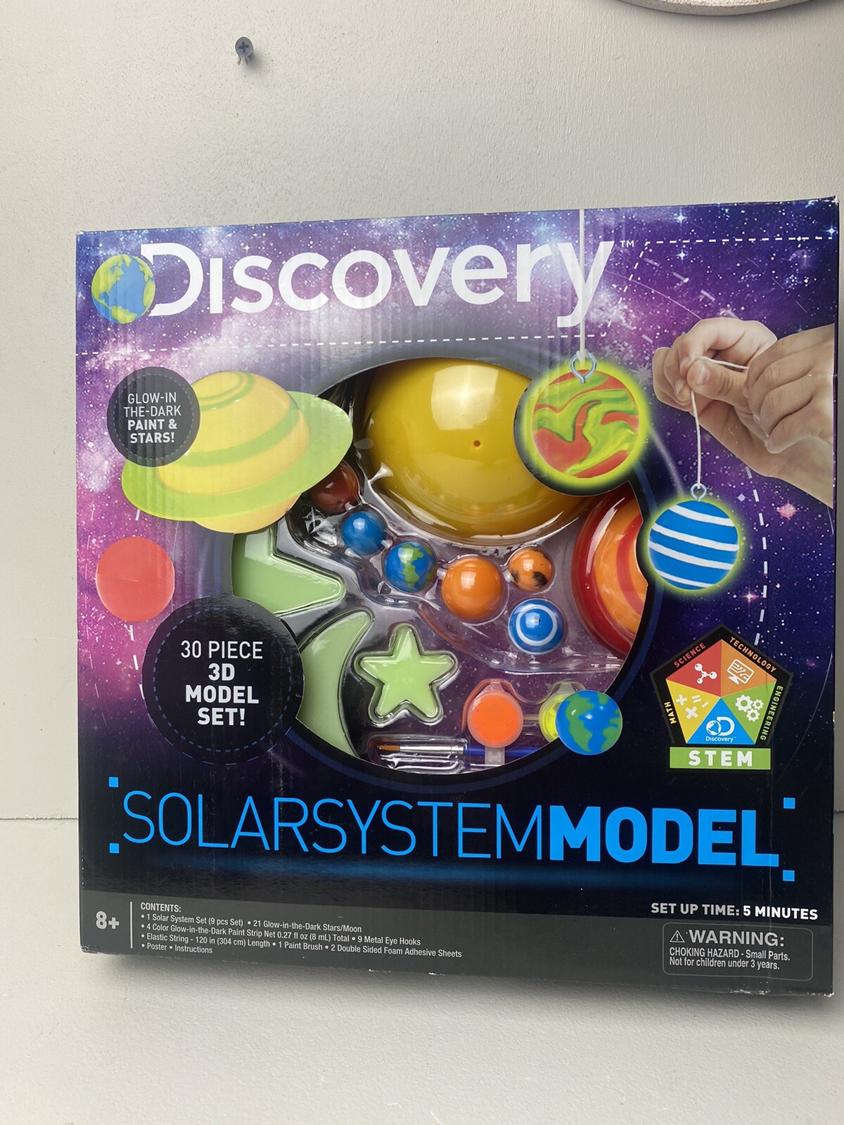 Discovery Channel Kids STEM 3D Glowing Solar System Stars Planet Model Kit NEW