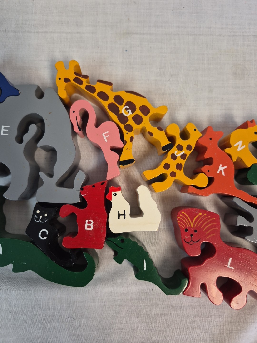 Begin Again Wooden Puzzle Animal Parade Letter A To Z Eco Wood Montessori 2002