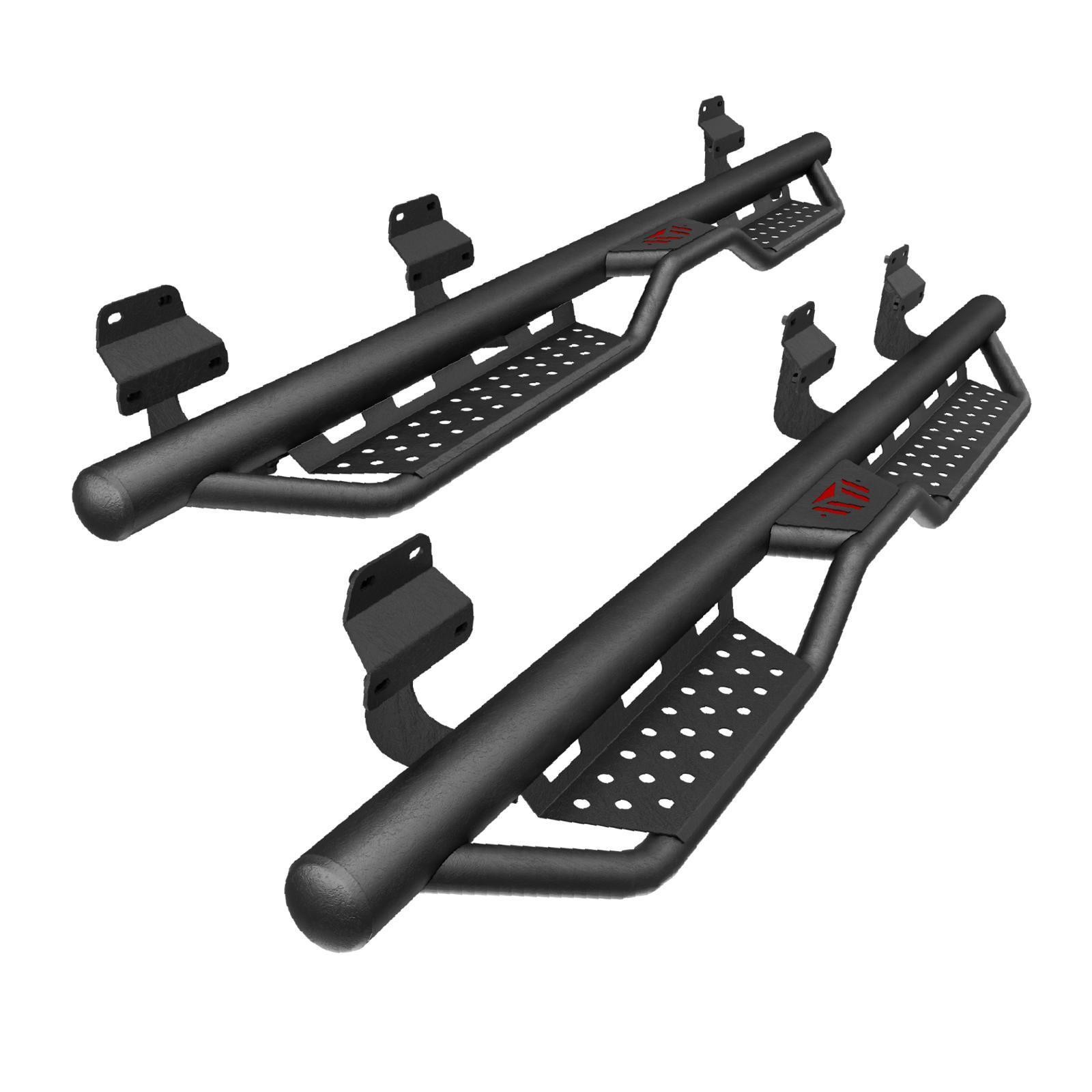 Carbon Steel Truck Running Boards Heavy Duty Cab Step Boards for F150 F350 Crew