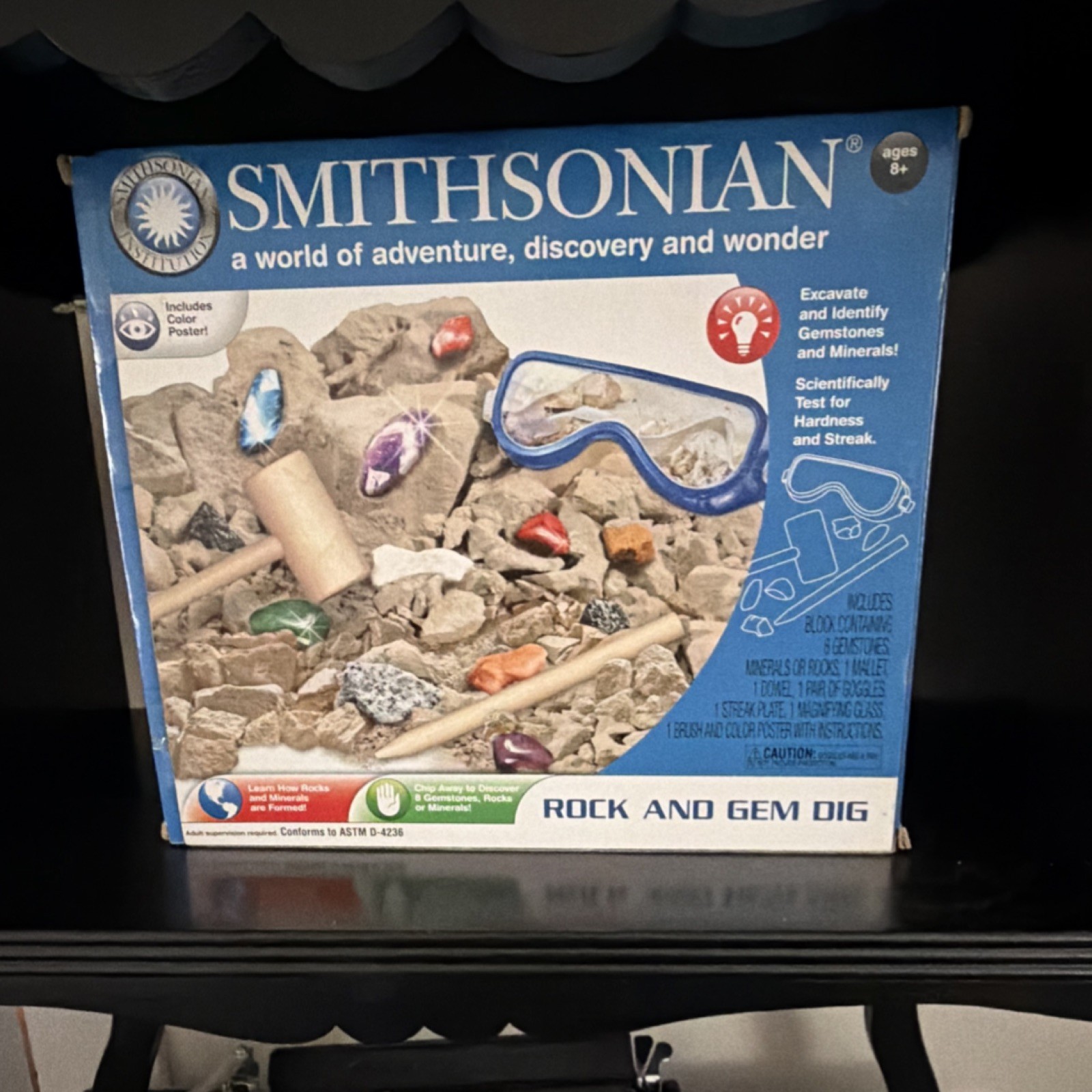 Smithsonian Rock & Gem Dig Educational Science Kit Ages 8+ Model 52180
