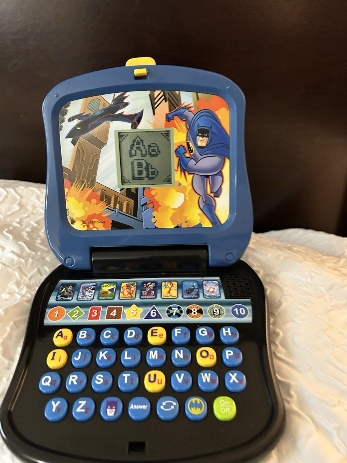 BATMAN THE Brave & The Bold Learning Toy Computer Mini Laptop Kids Toy Tested