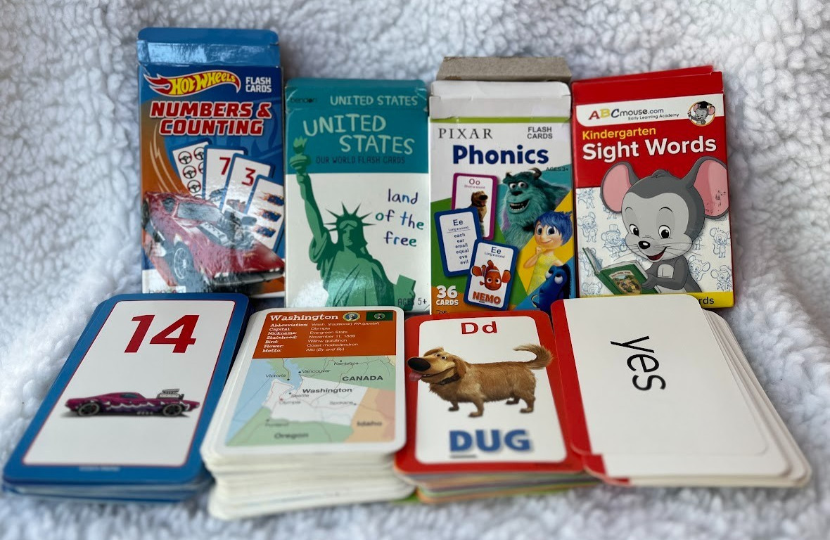 BENDON®️ ~ CHILD’S FLASH CARD LOT of FOUR COMPLETE 36 FLASH CARD PACKS ~