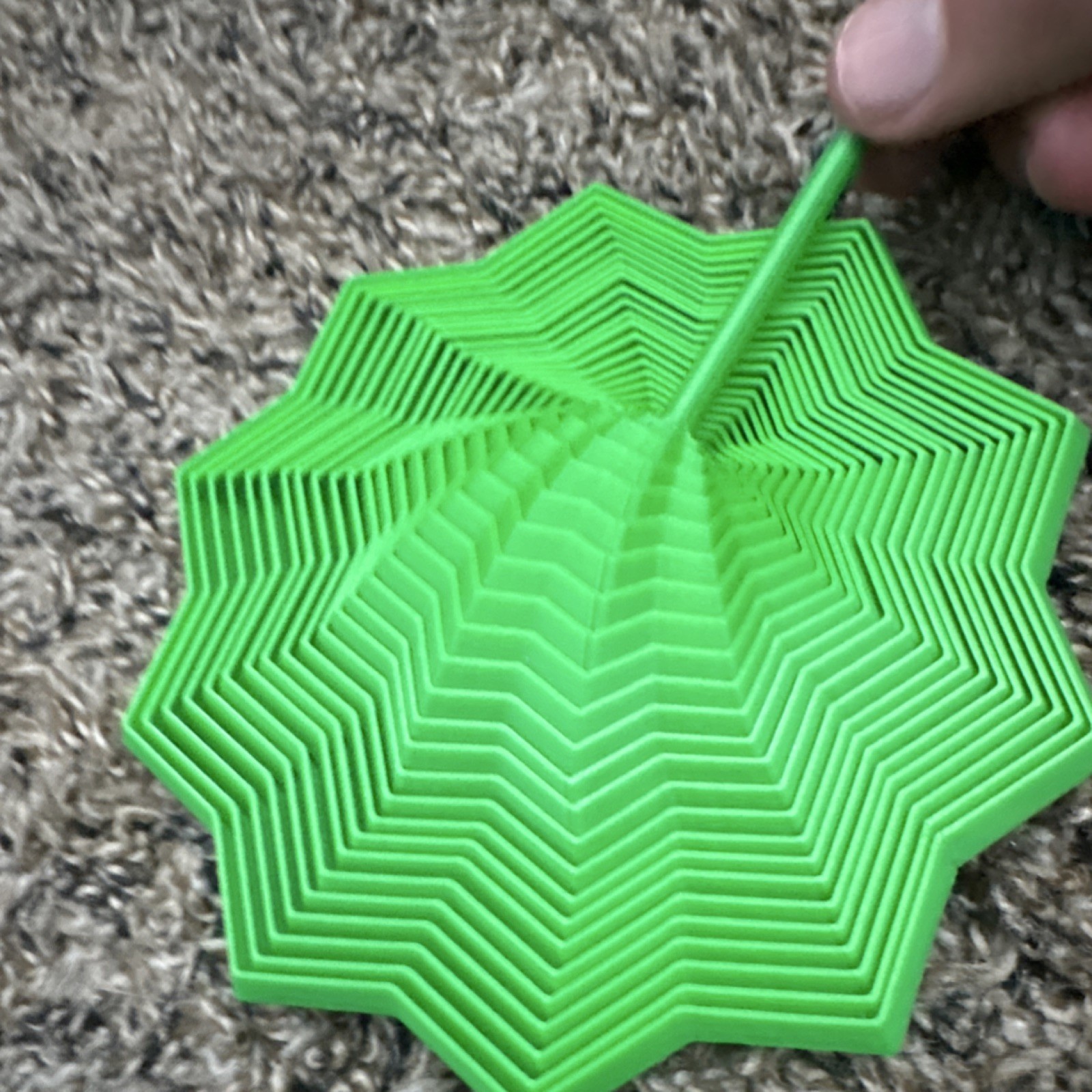 Green Geometric Tactile Sensory Spinner Toy for Ages 3-4, 4-7, 8-11, 12-16, 17+