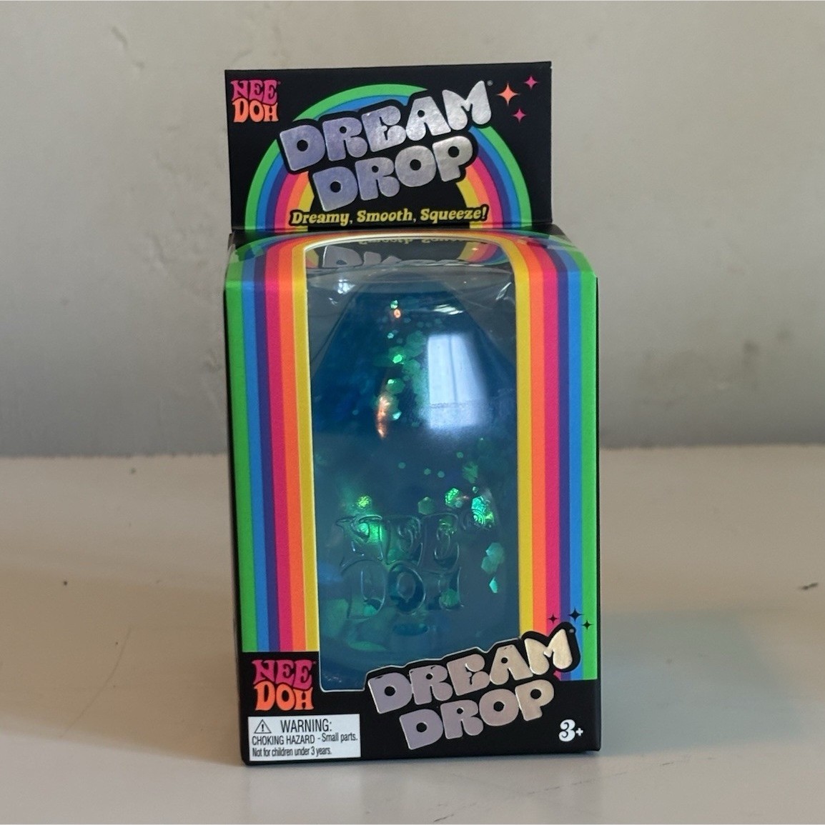 Nee Doh Dream Drop Tactile Squeeze Toy, Blue, Ages 3-4 & 4-7 Years