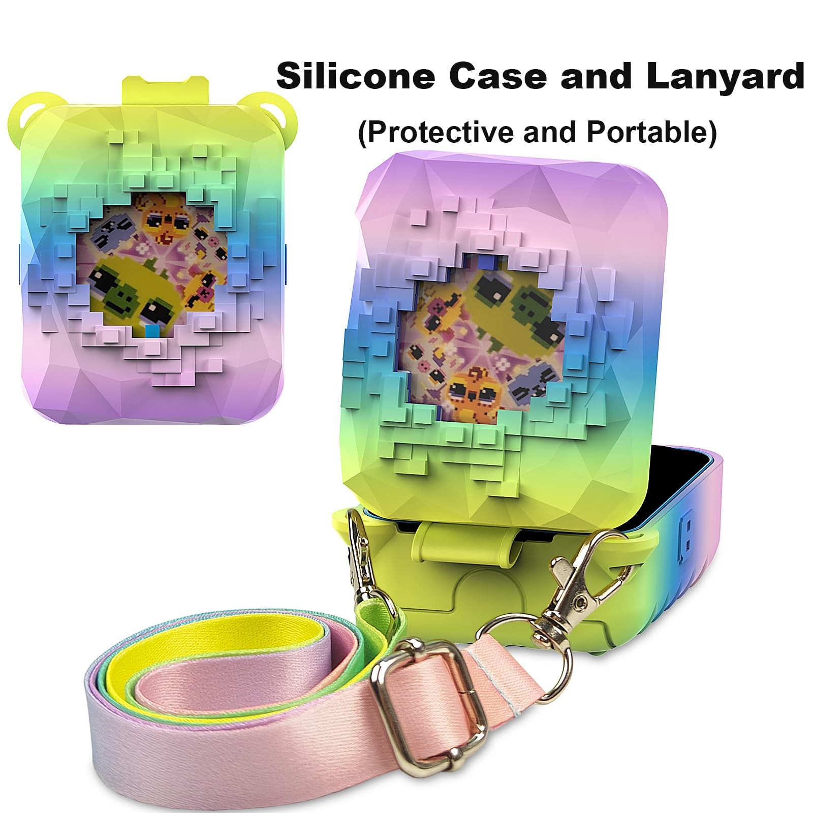JCHPINE Silicone Cover Case for Bitzee Magicals Interactive Digital Rainbow