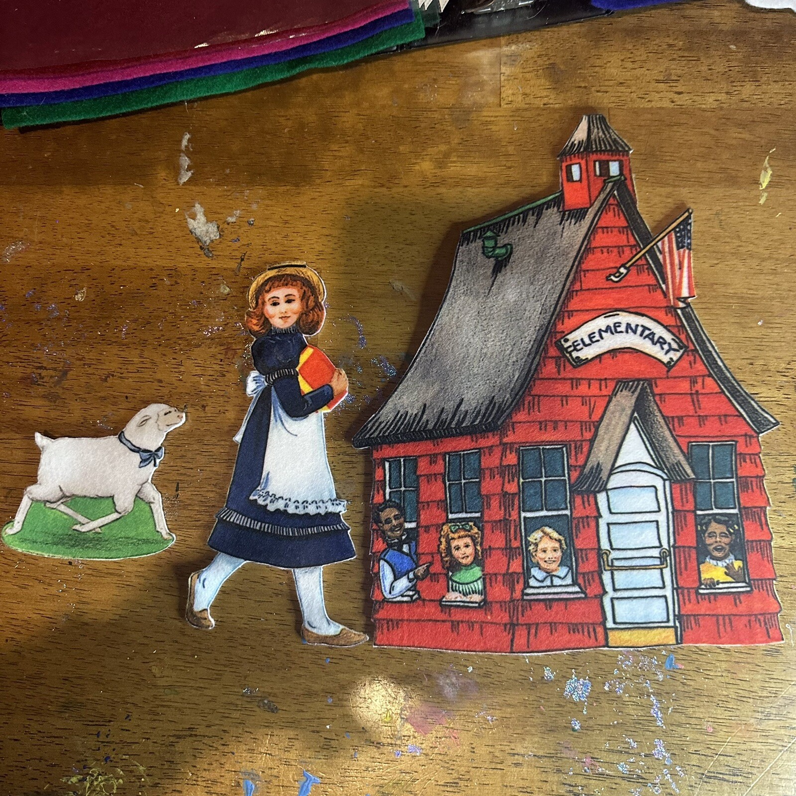 HUGE Vintage Lot Of Story Teller Felt Flannel Board Set Nursery Rhymes **LOOK!**