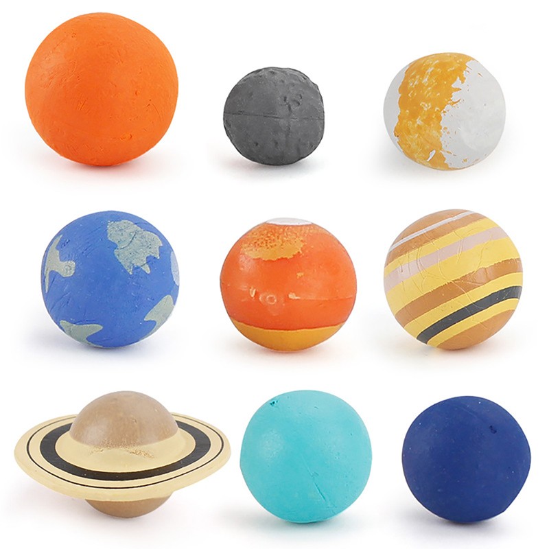 9 Pcs Solar System Plastic Cosmic Planet System Universe Model Educational T’Q6