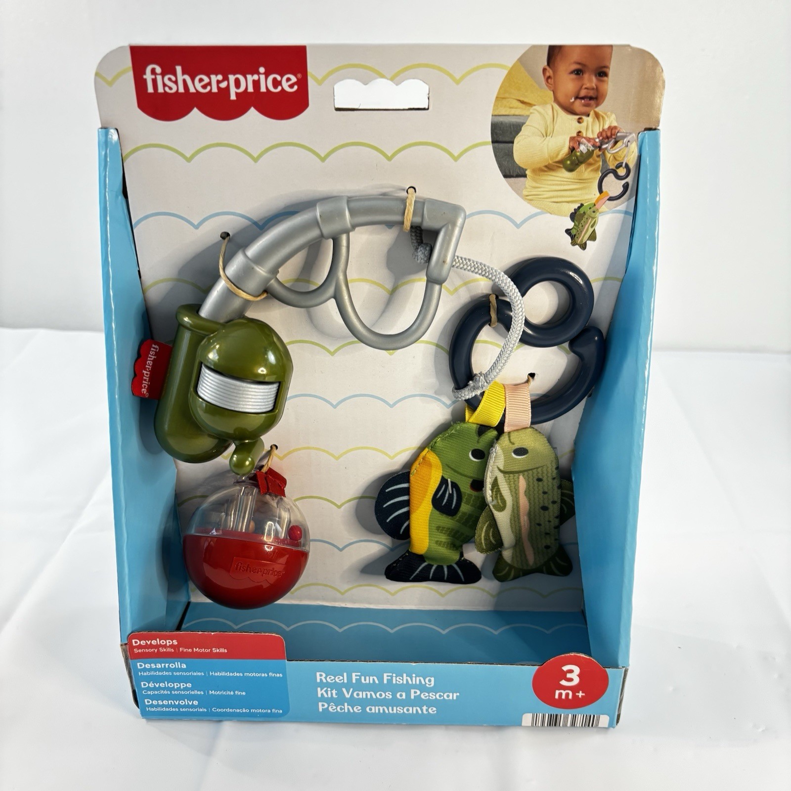 Fisher-Price Baby Toys Mini Me Moments Reel Fun Fishing Set. 3 Month Plus