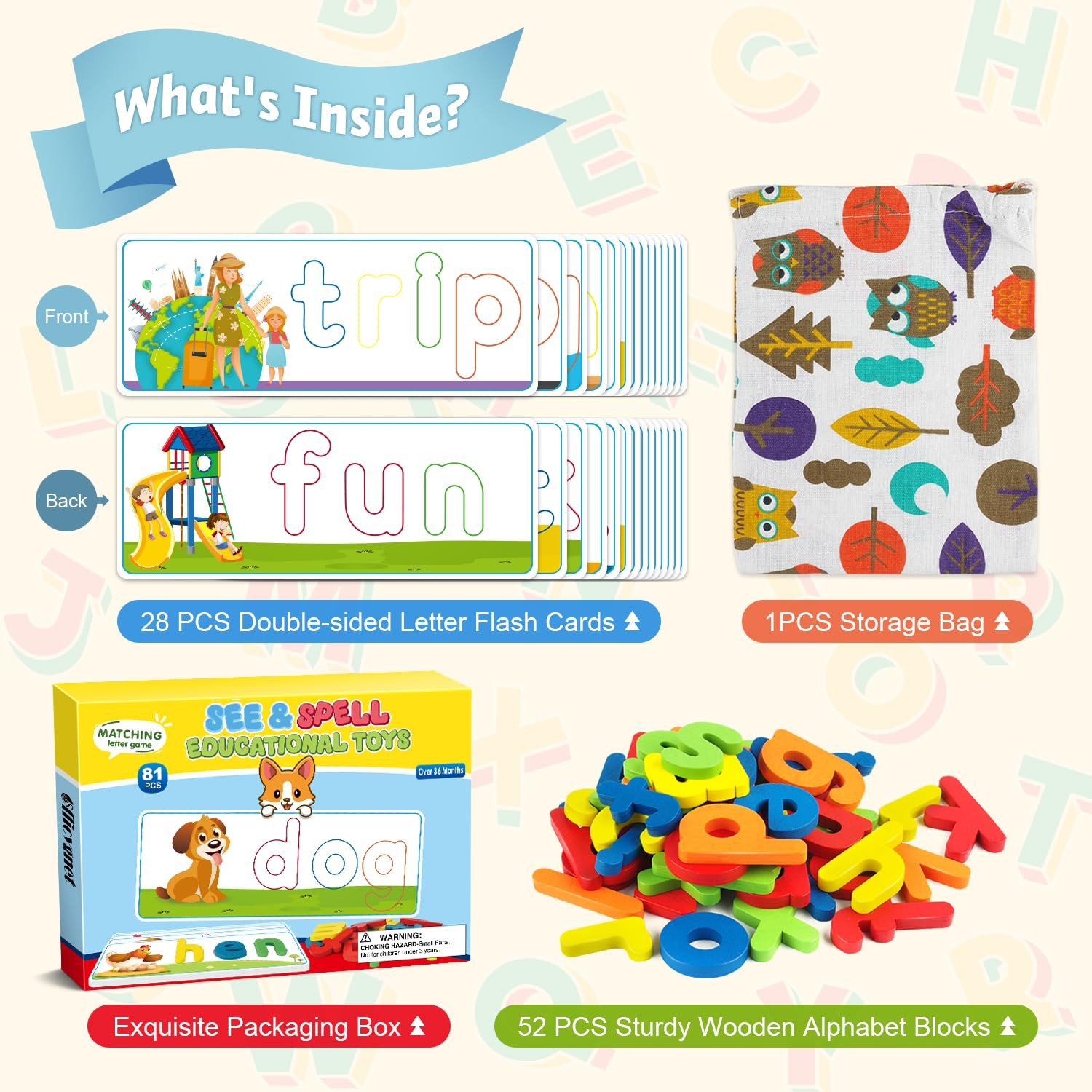 Officygnet Learning Toys for 3 4 5 6 Years Old Boys and Girls, See & Medium