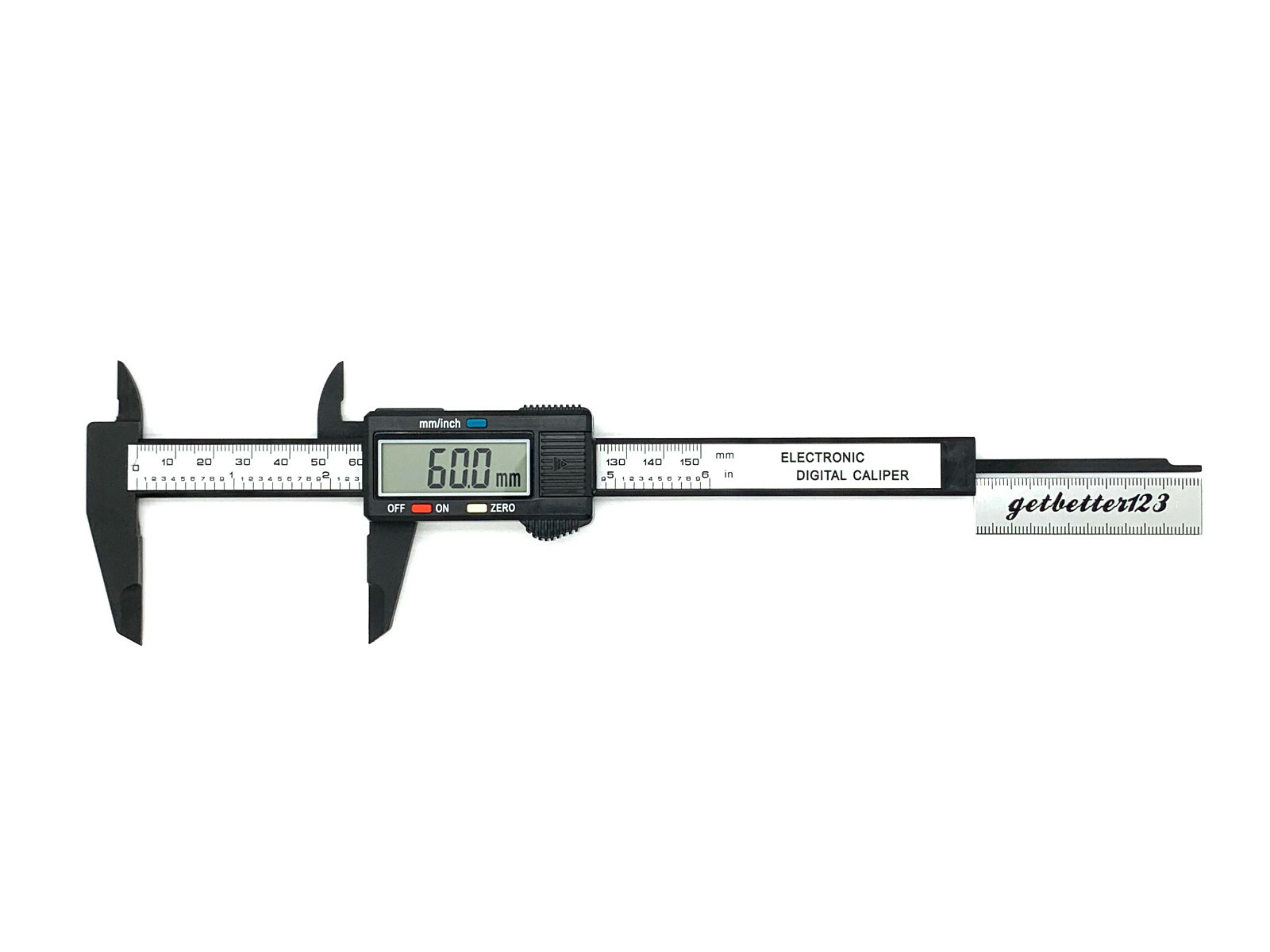1pc LCD screen Vernier caliper Plastic 150mm Resolution 0.1mm Tolerance +-0.2mm