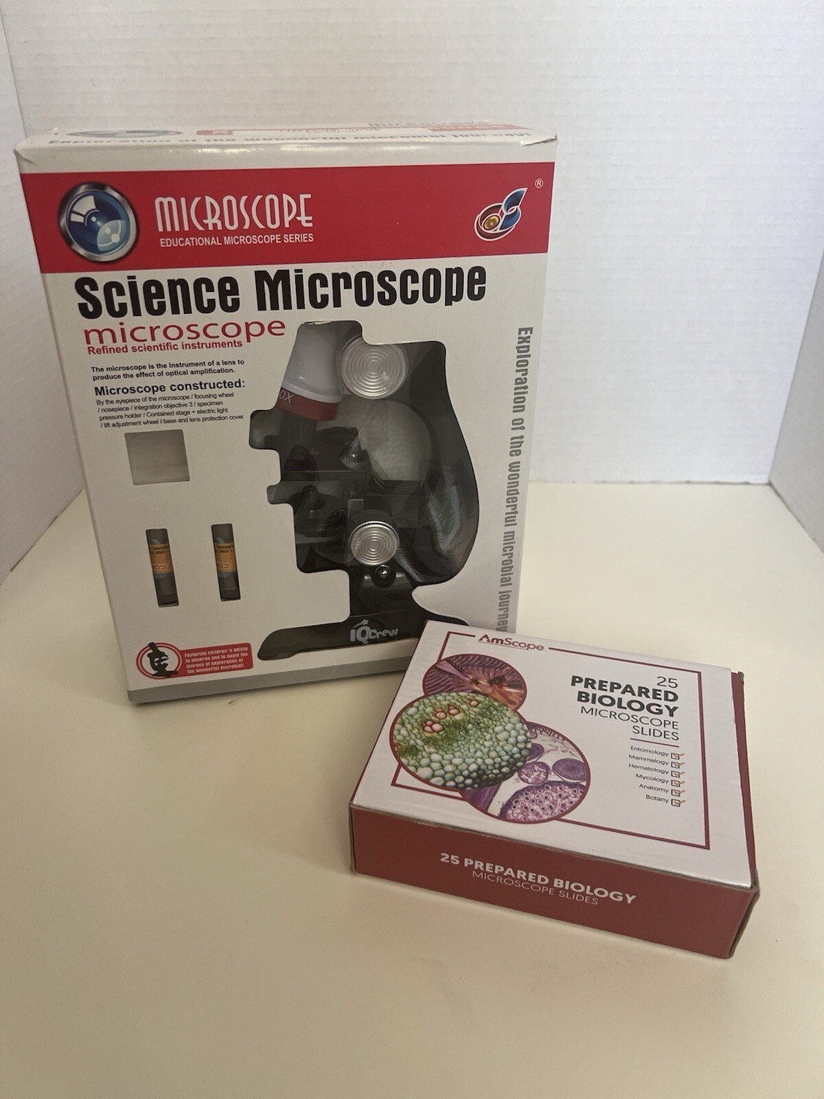 Science Microscope Kit for Kids + AmScope Biology Slides Set – Homeschool STEM