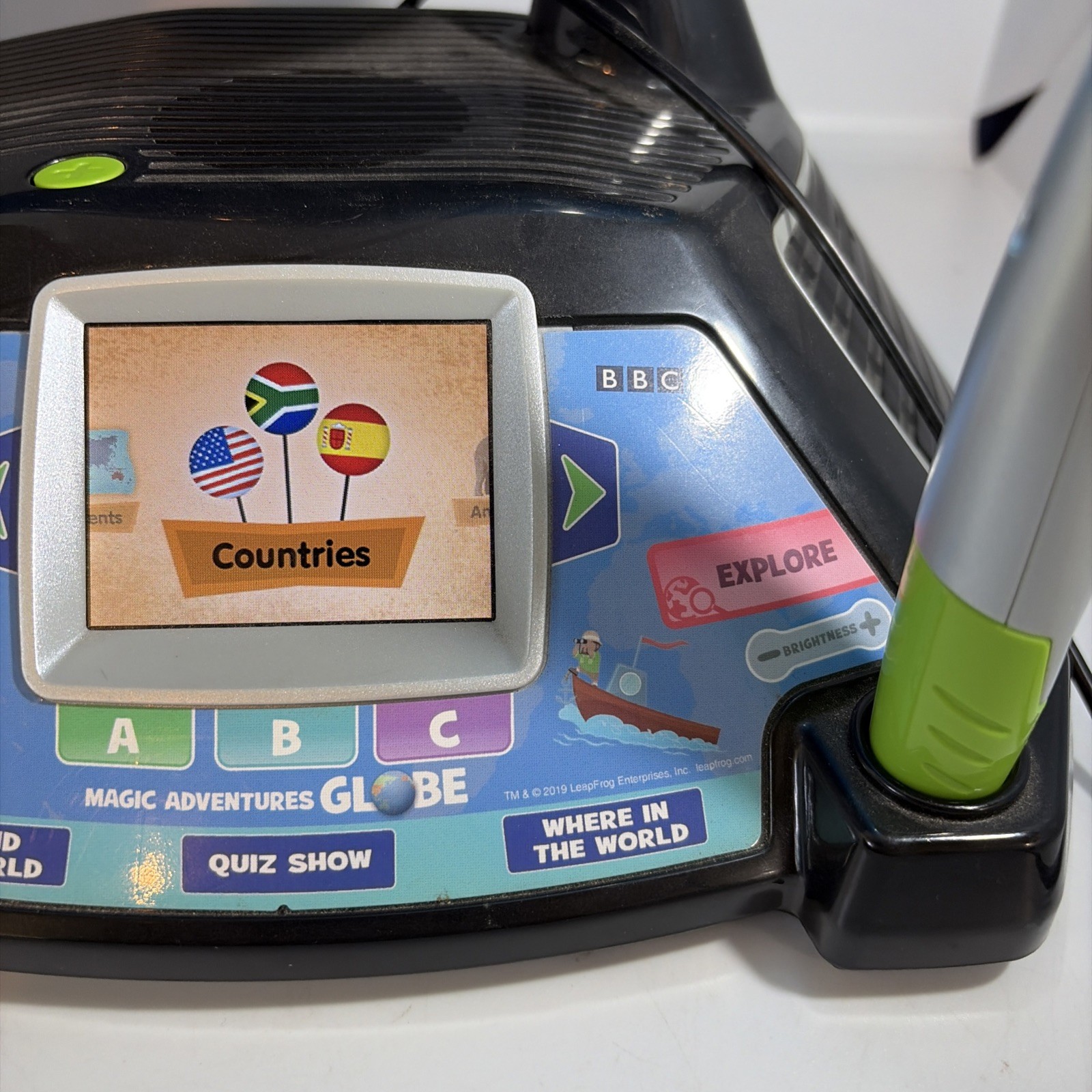 LeapFrog Magic Adventures Globe 10″ BBC Videos Interactive Tested Works Great