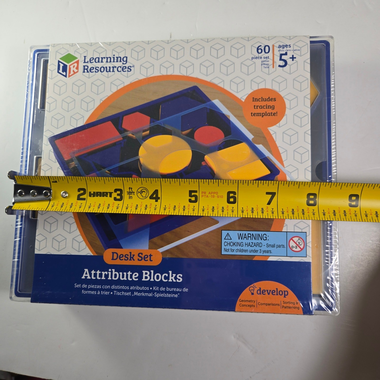 Learning Resources Desk Set Attribute Blocks 60 Piece Educational Toy Age 5 Plus