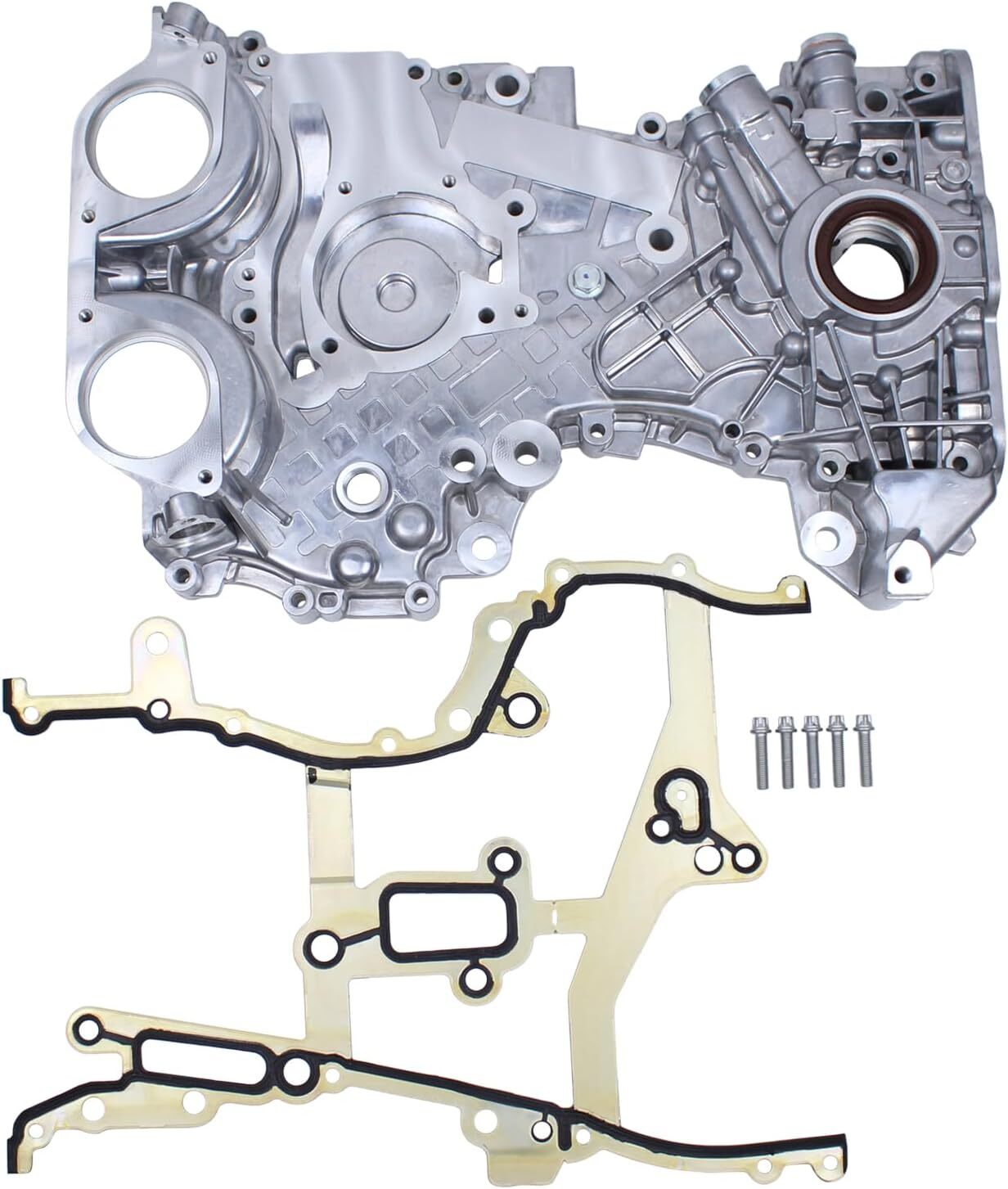 MOTOKU Front Timing Chain Cover Oil Pump Assembly with Gasket for Chevrolet