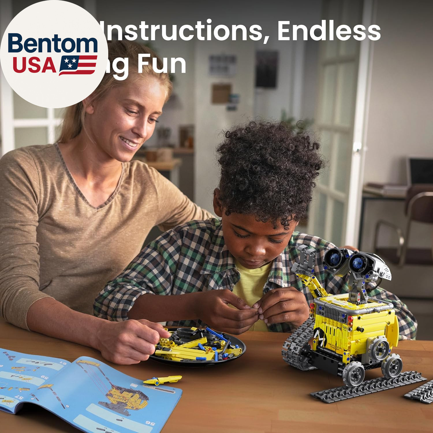 Robot Building Kit with Remote Control STEM Gifts for Boys Age 8-13, Technic Cod
