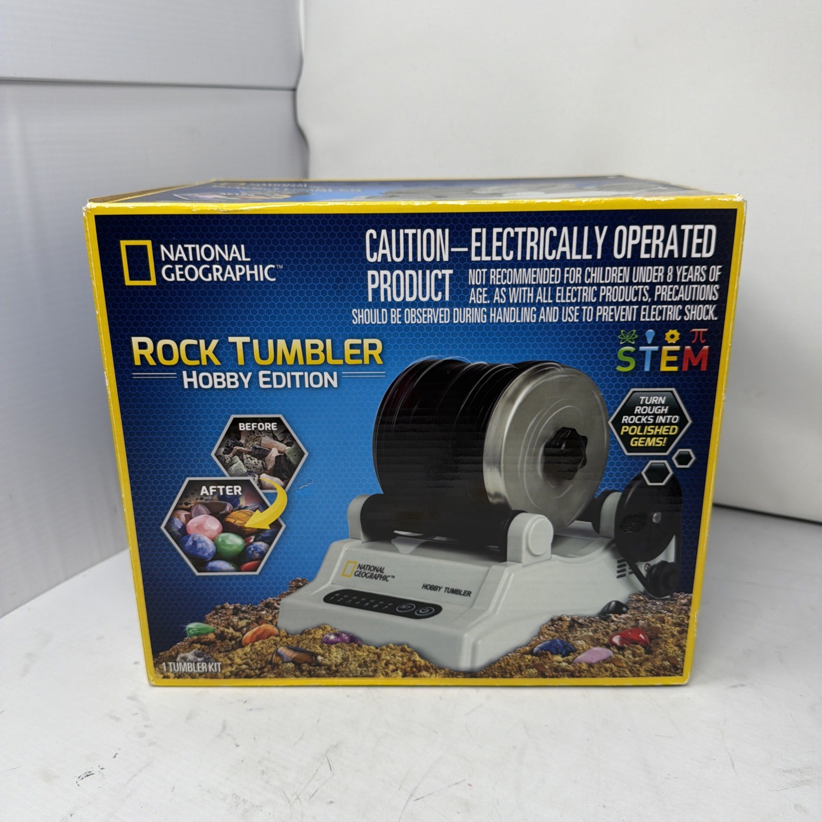 National Geographic Rock Tumbler Hobby Edition STEM Kit –New Complete