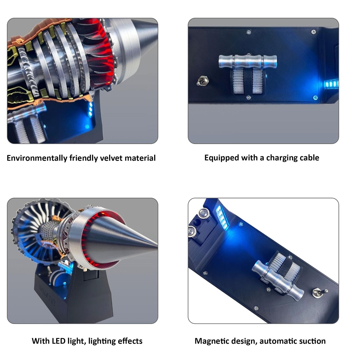 DIY Motorized Turbofan Engine Model Kit for Adults, TR900 Aircraft Turbojet R…