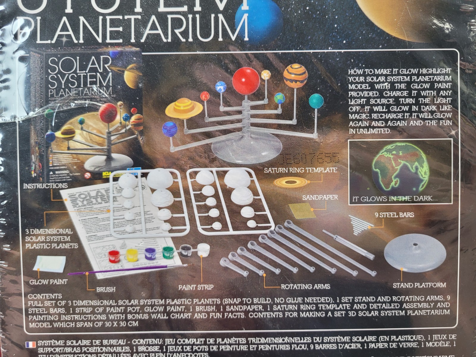 Solar System Planetarium Model Kit Glow N Dark Kidz Labs Fun Science Ages 8+
