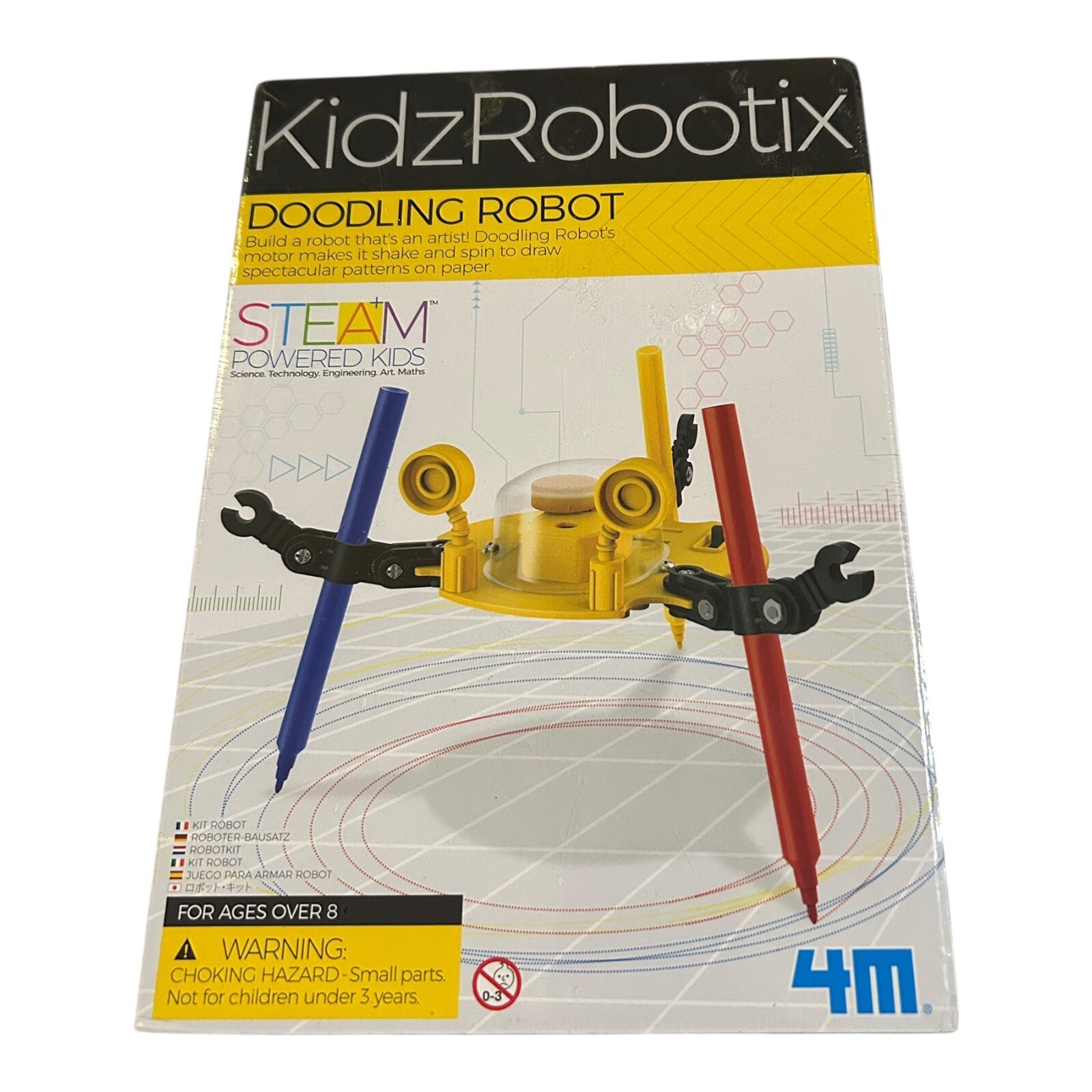 KidzRobotix 4M Doodling Robot – DIY Science Engineering Robotics Kit