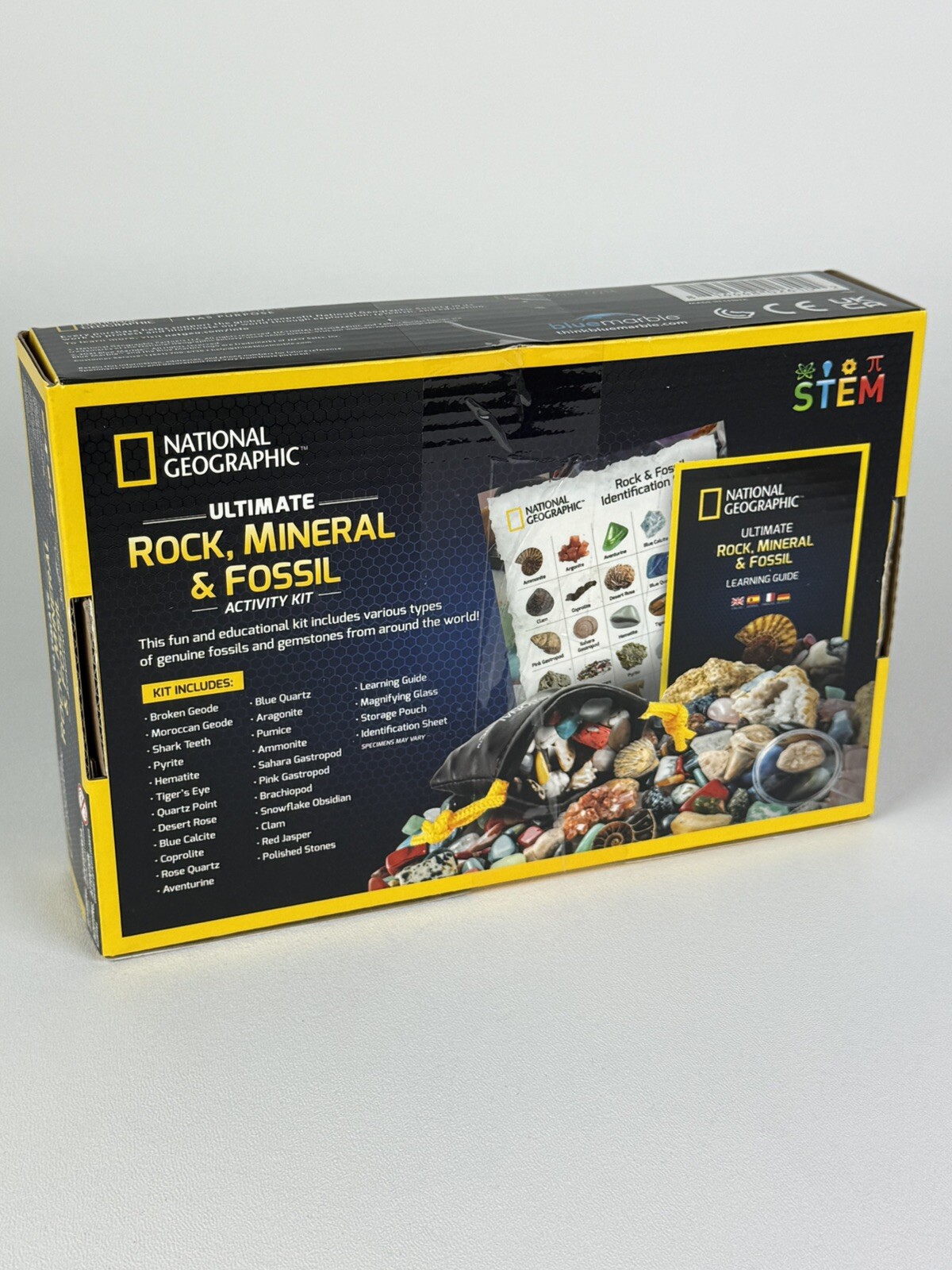 NATIONAL GEOGRAPHIC Rock Collection Box for Kids – 300 Piece Gemstones and…
