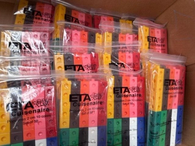 850pc Lot- 2cm 10 Colors Snap PopCubes Classroom Basics ETA 42850