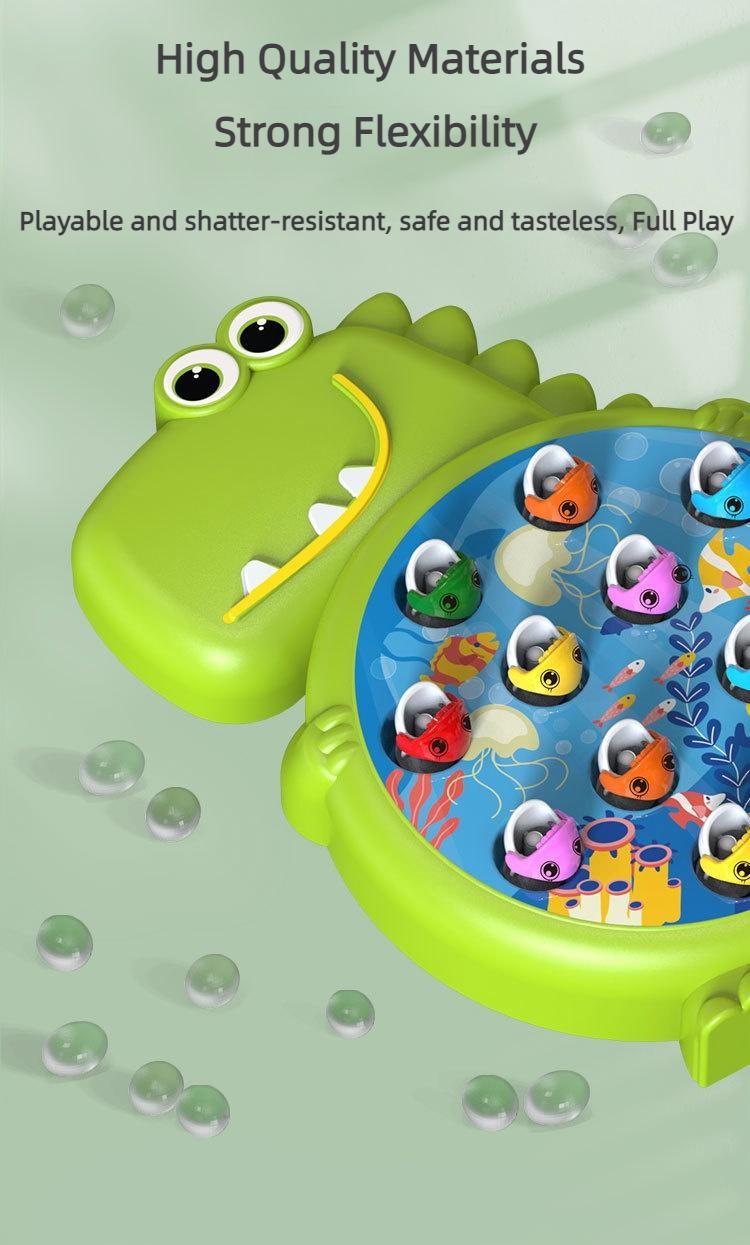 Dinosaur Magnetic Fishing Toy Set – Montessori Educational Kids Game with Rod
