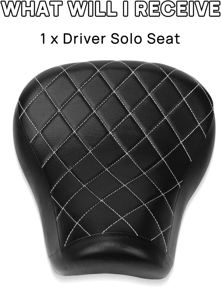 Sportster Driver Seat, PSLER Motorcycle Front Rider Driver Solo Seat Cushion for