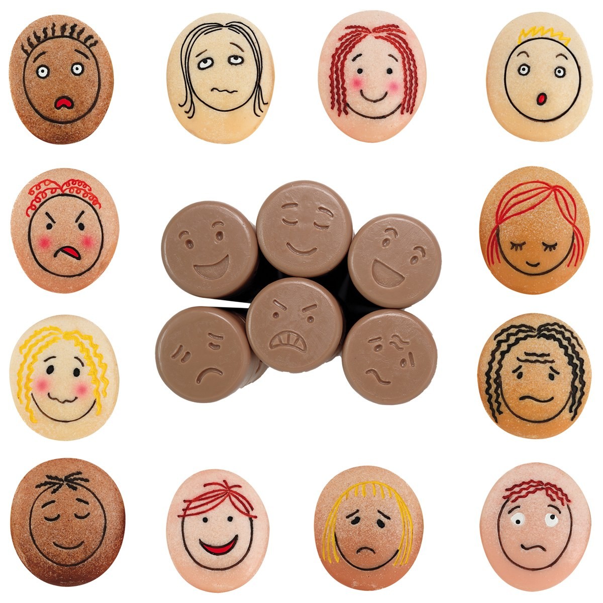Kaplan Early Learning Emotions Dough Rollers & Tactile Emotion Stones