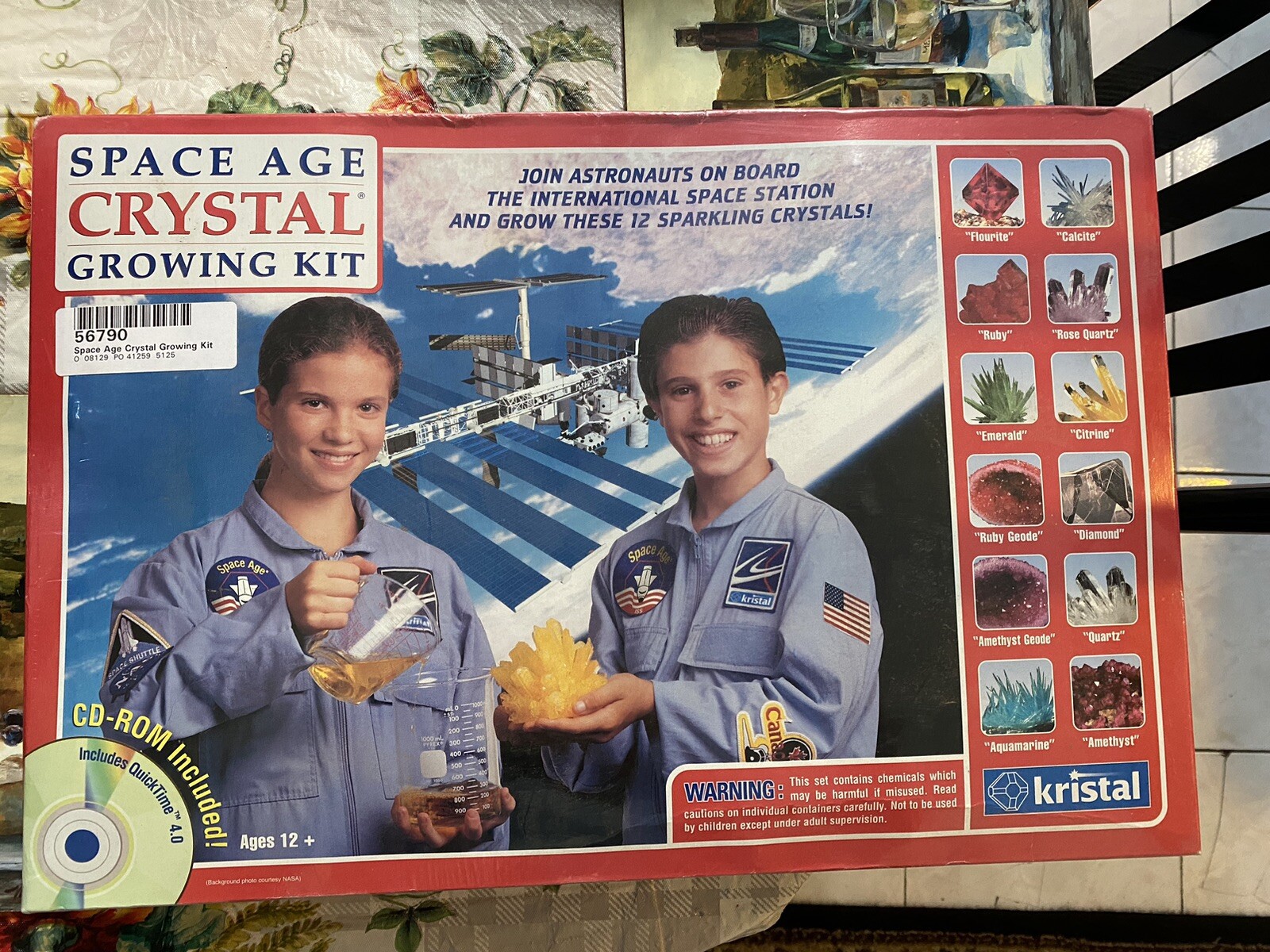 Vintage Space Age Crystal Growing Kit Kristal Educational Inc CD-ROM Included