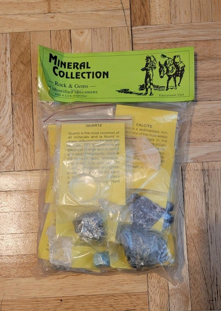 Mineral collection educational unit pack of 18 rocks and gems