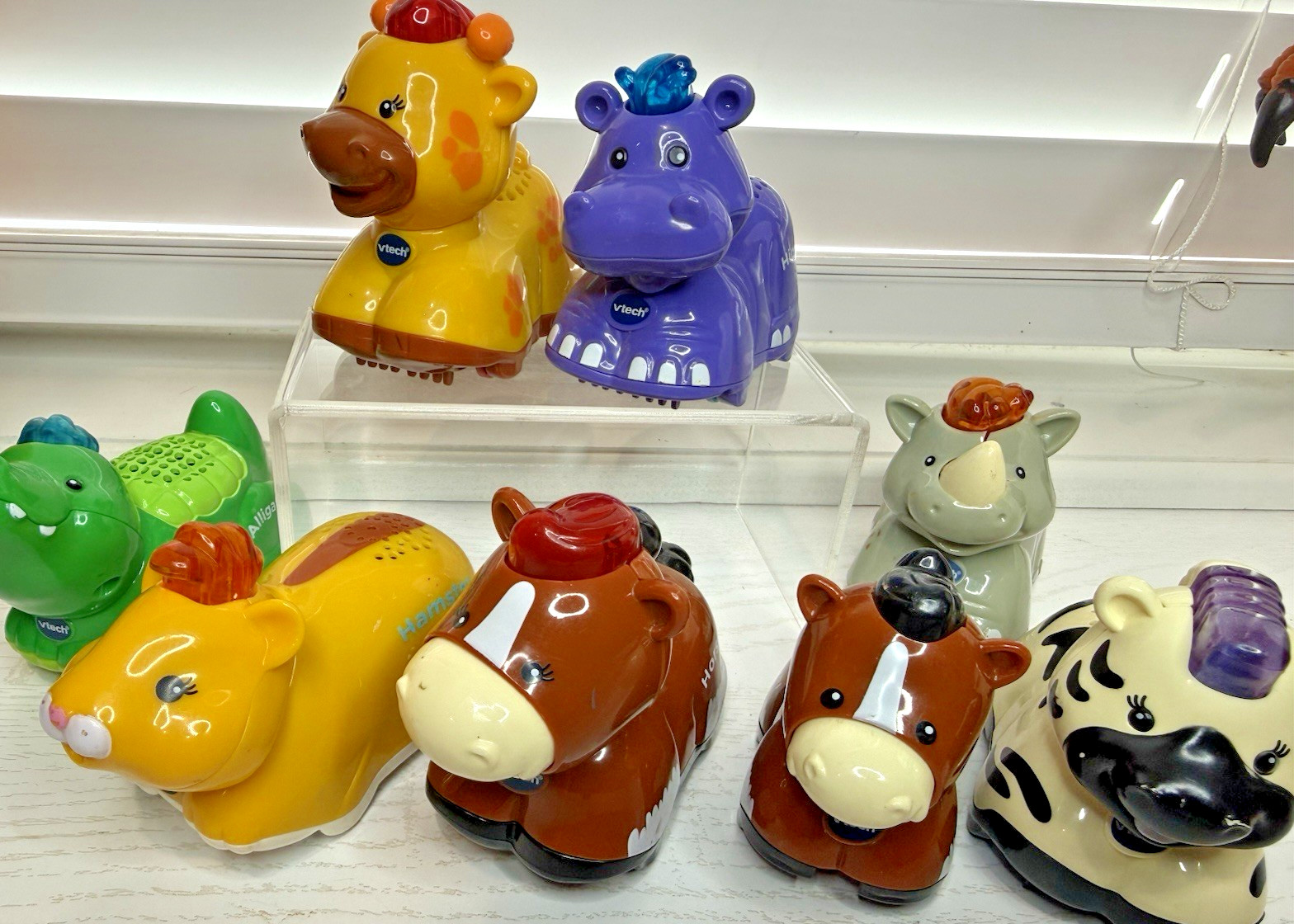 8PC VTECH GO GO SMART WHEELS ANIMALS ALLIGATOR ZEBRA HIPPO HORSE TESTED (Z)