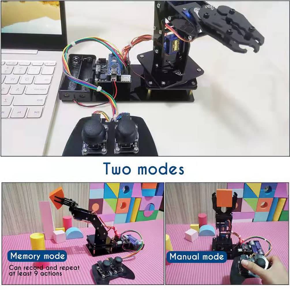LK COKOINO Robot Arm for Arduino, Smart Robot Building Kit That can Memorize …
