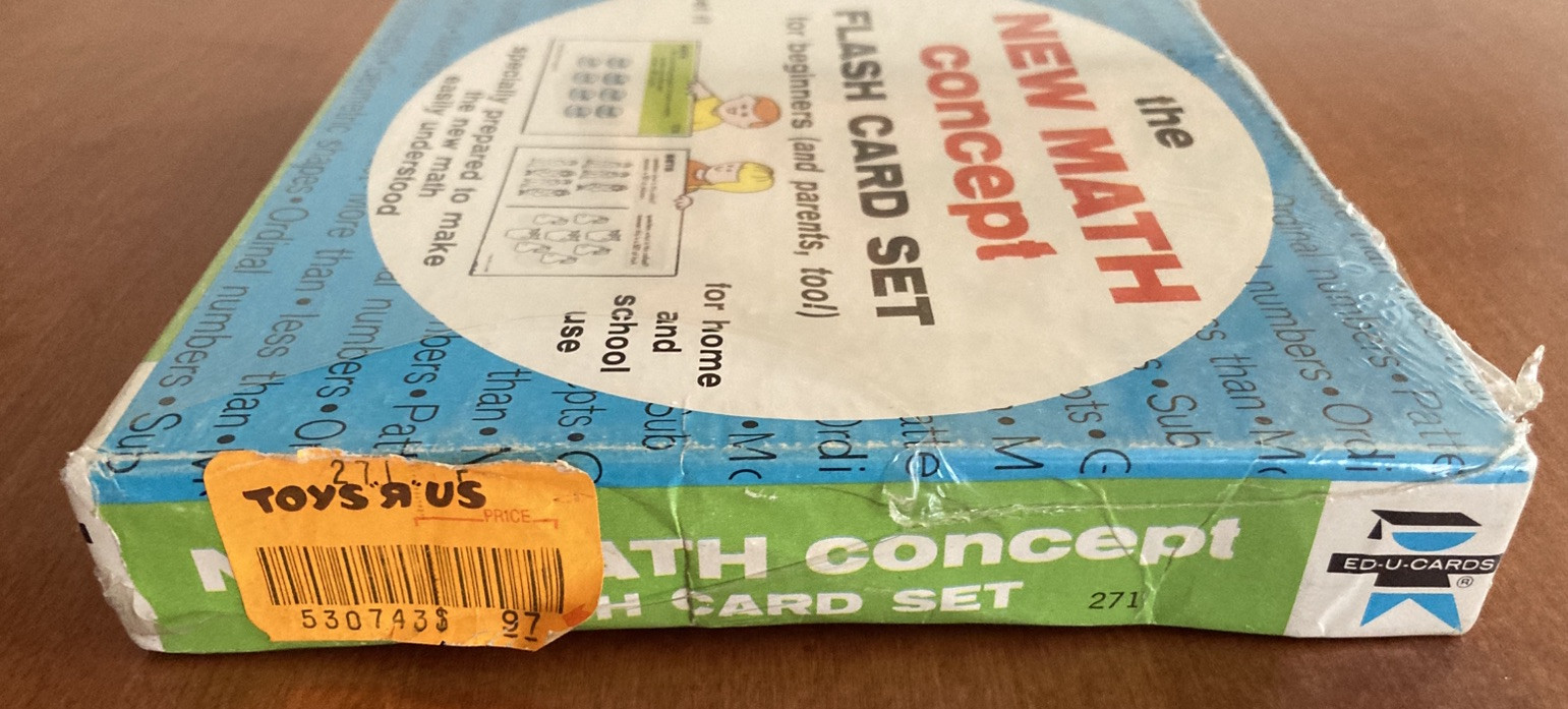 Factory Sealed Vintage Math Flash Cards Set EDU Toys R Us Home And School Unused