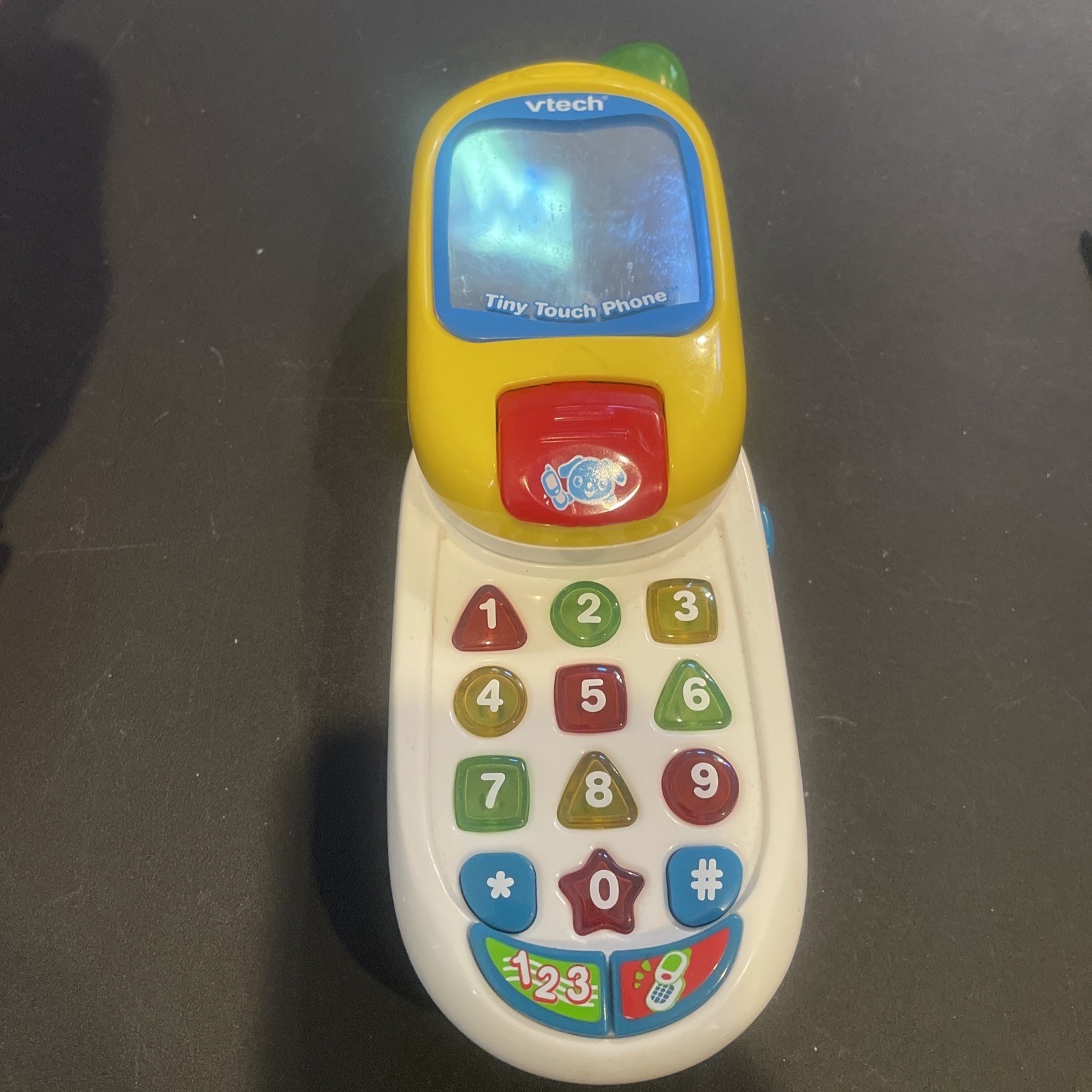 VTech Tiny Touch Phone-Teaches Numbers Shapes Animals Music-6 To 36 Months-works