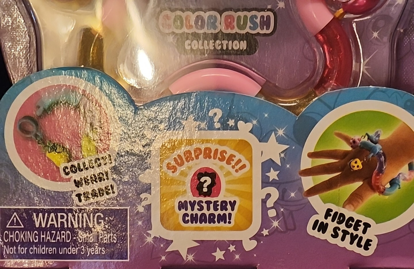 Tangle Charms Fidgety Wearables Cutesy Bracelet Style Color Rush (SMBN)