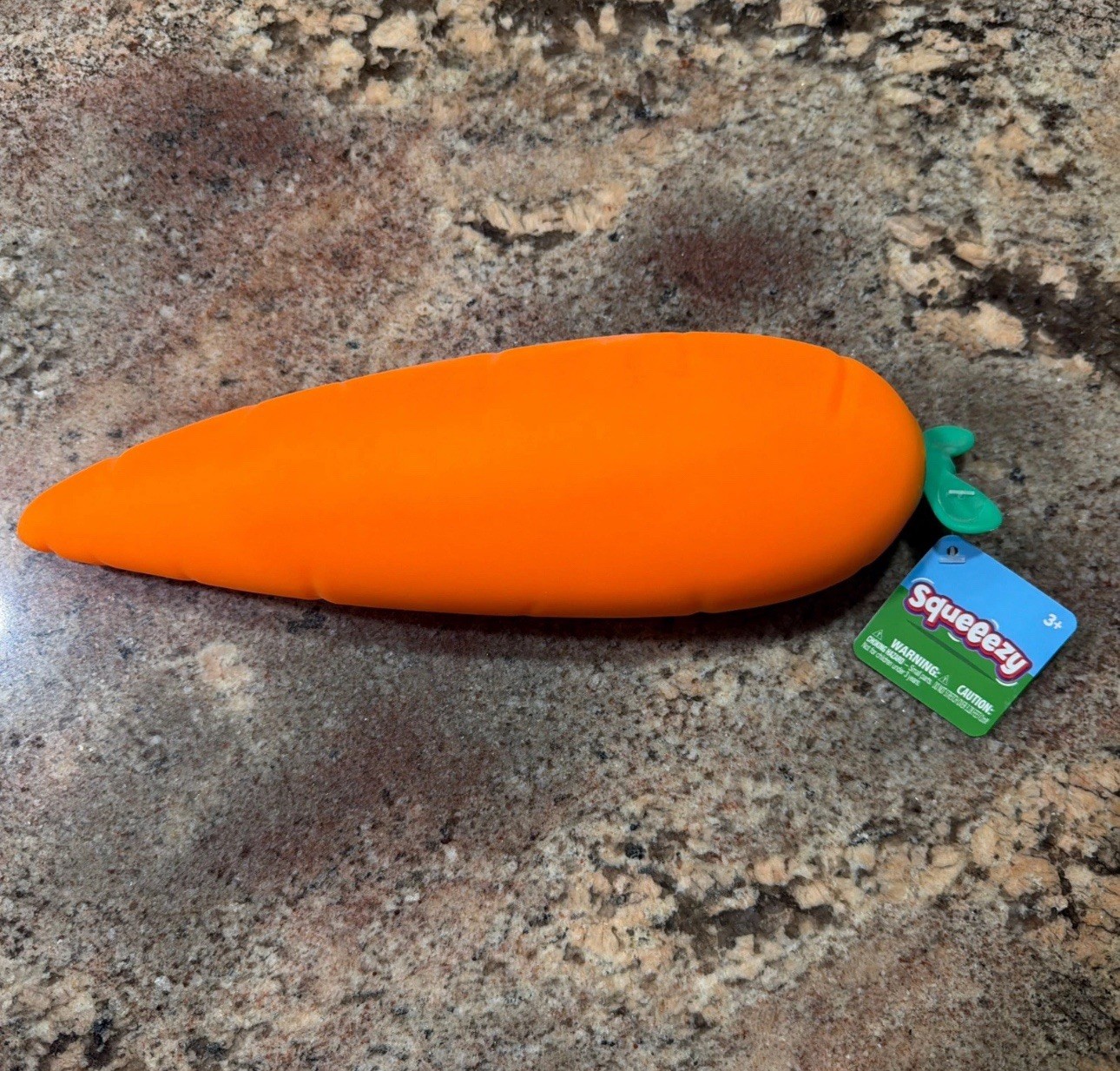 Sunny Days Jumbo Squeezy Carrot Orange Squishy Toy Stress Relief Sensory