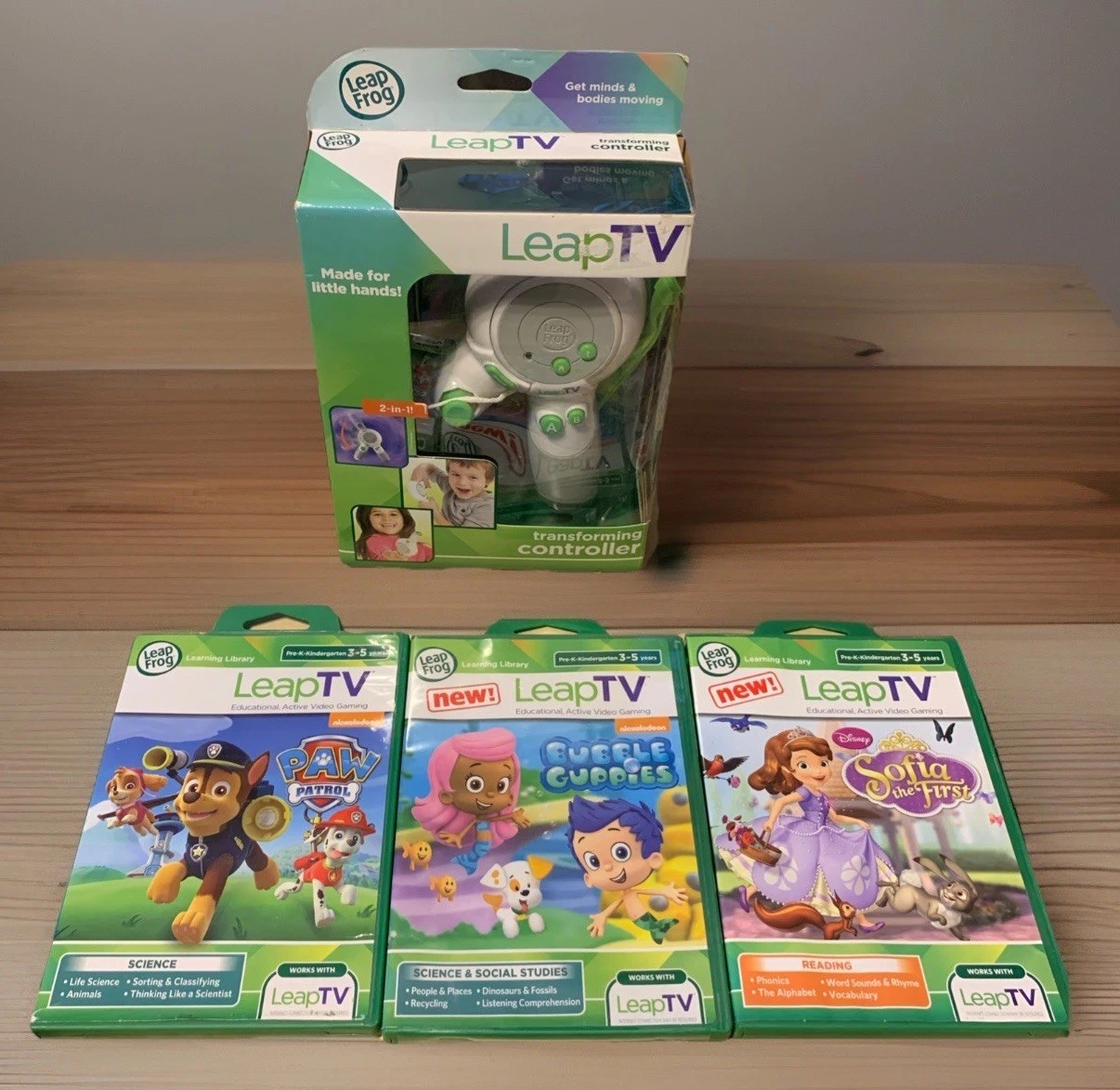 Leap Frog LeapTV Learning Educational Games X3 With Leap TV Wand