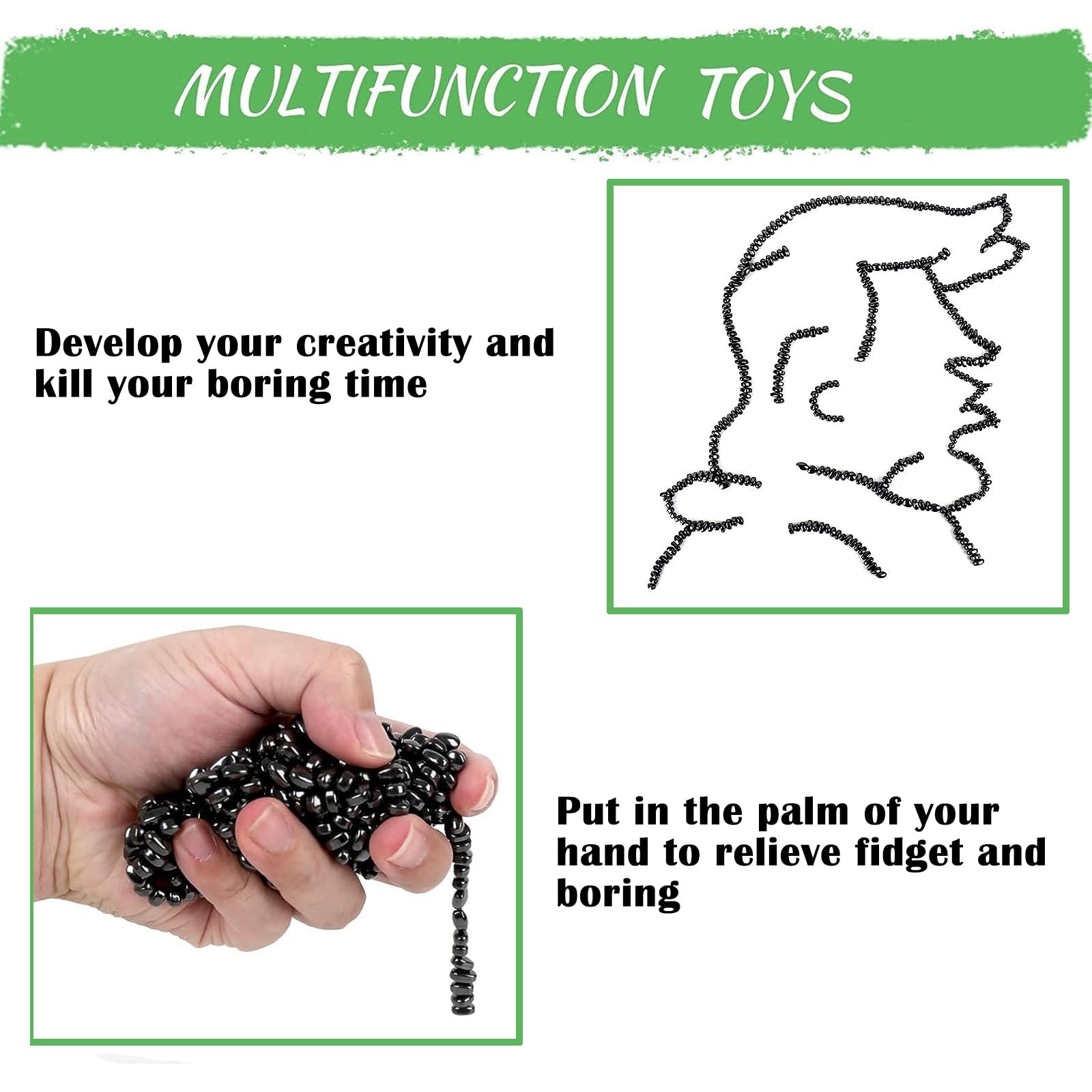 550pcs Fidget Toys Adults ，Sensory Toys， Desk Fidgets 550 PCS (Black), Black