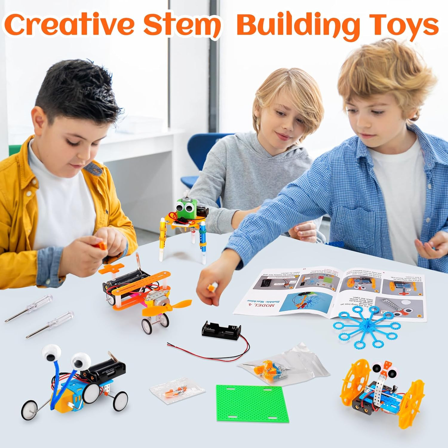 STEM Robotics Kit 6 Set Science Experiments Project Activities Toys for Kids 4-8