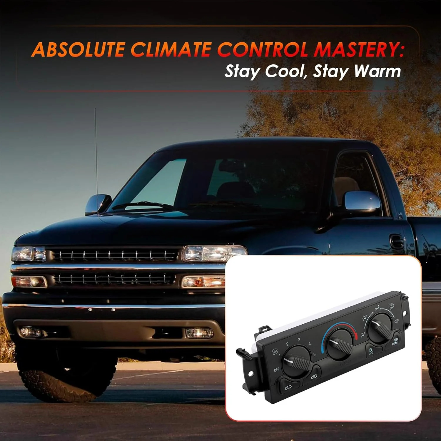 599-218 Front Climate Control Module (with Rear Windshield Defogging), Compatibl