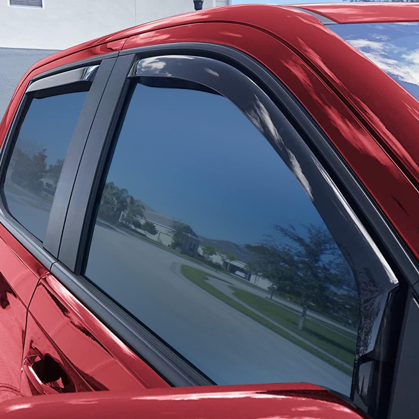 For Malibu 16-24 Voron Glass in-Channel Extra Durable Rain Guards for Chevy