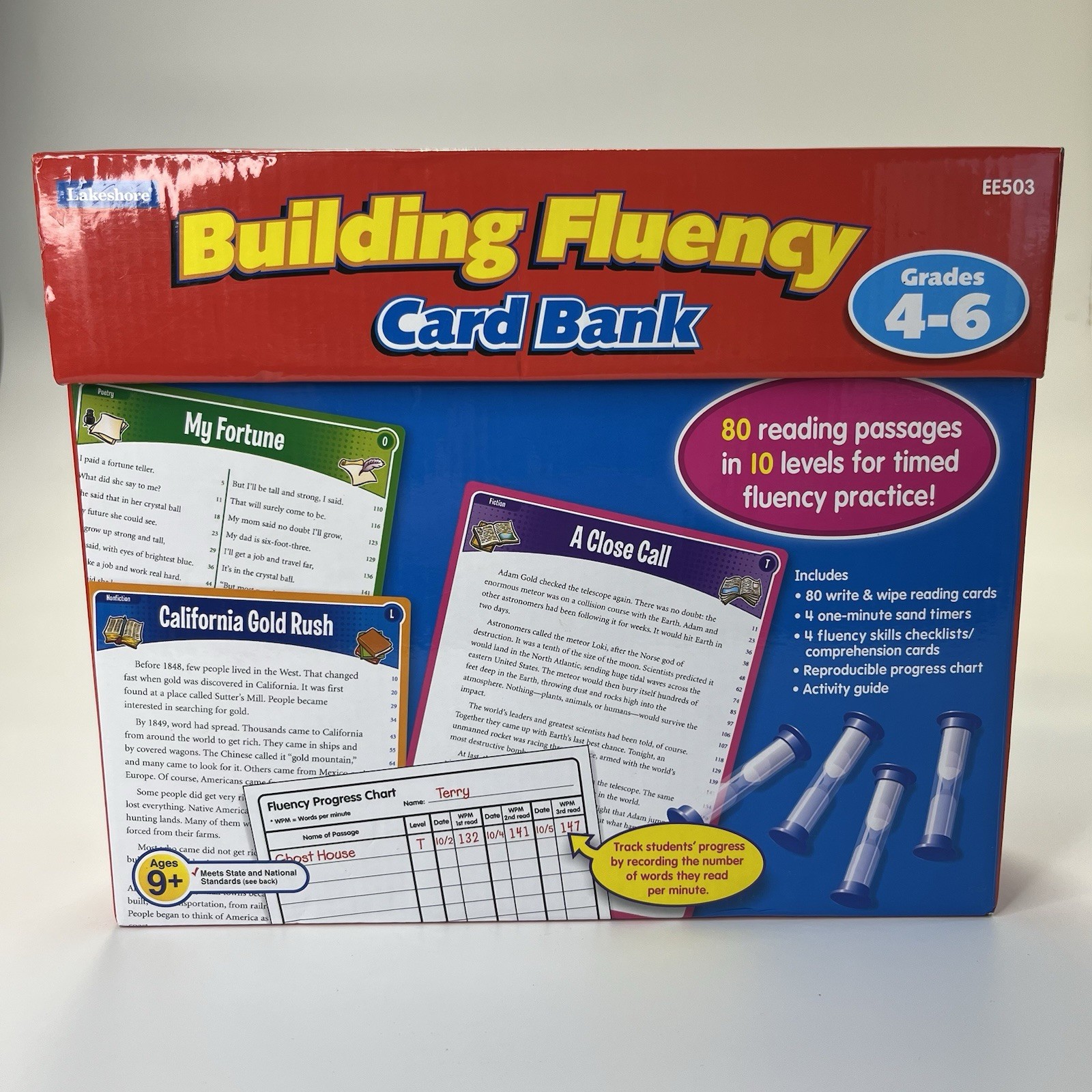 Lakeshore Building Fluency Card Bank Grades 4-6 Reading Kit EE503 – COMPLETE SET