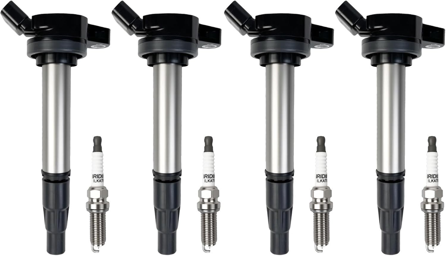 Pack of 4 UF596 Ignition Coil & 93501 Iridium Spark Plug for Toyota Matrix Corol