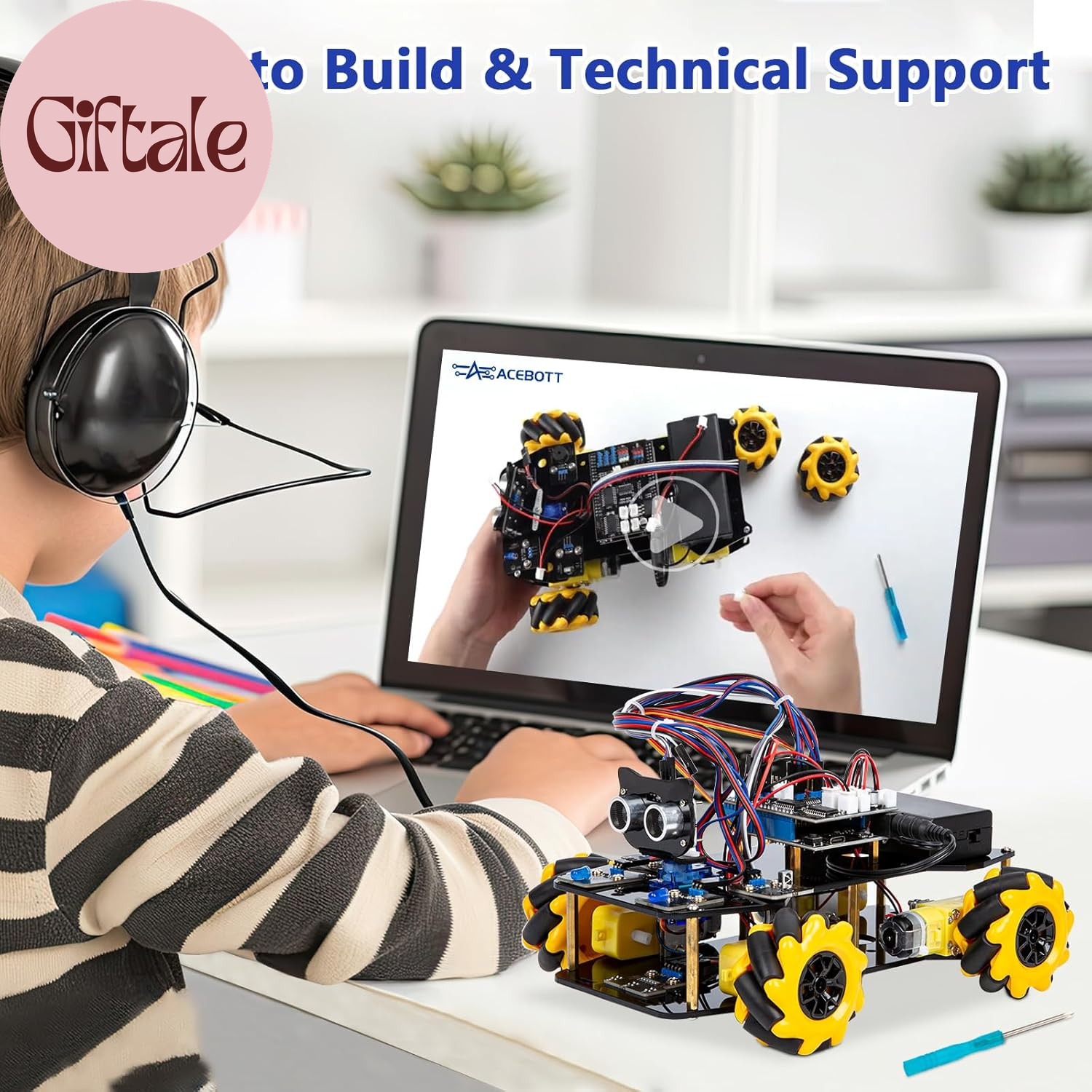 Smart Robot Car Kit Compatible with Arduino, Robotics for Kids Ages 8-12 12-16,