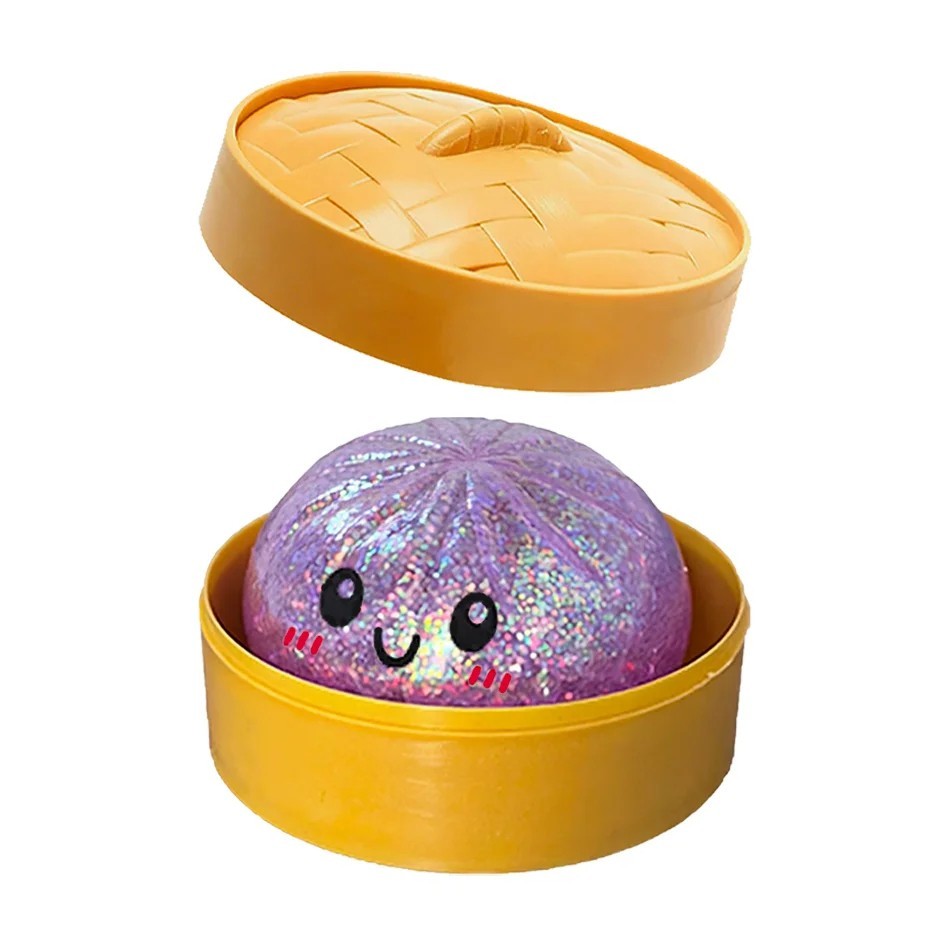 Glitter Dumpling Squishy 8.5cm/3.3″ Stress Relief Sensory Toy