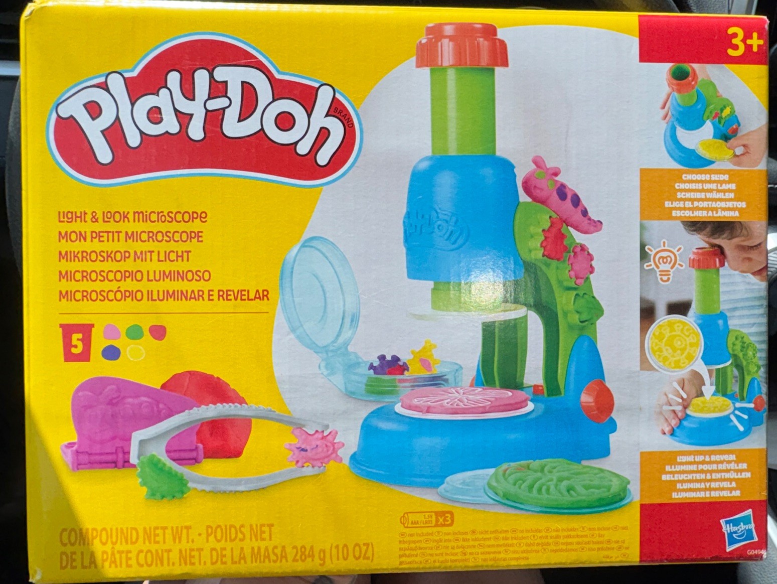 Play-Doh Light & Look Microscope Playset, Ages 3+ (3-4 Years)